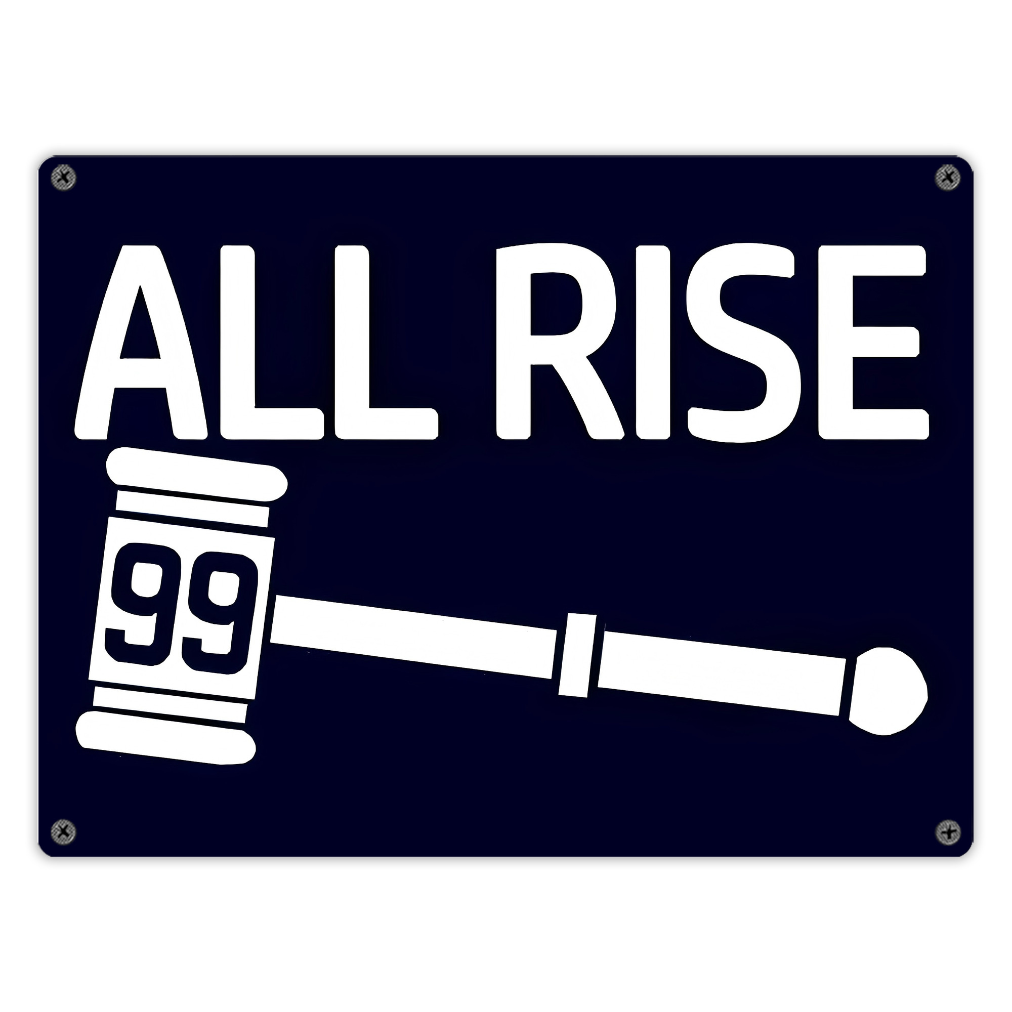 All Rise 99 Aaron Judge Vintage Metal Tin Sign 16x12 – Full-Print Iron Wall Decor – Durable, Fade-Resistant – Easy To Hang – Ideal For Home, Bar, Kitchen & Office Decor