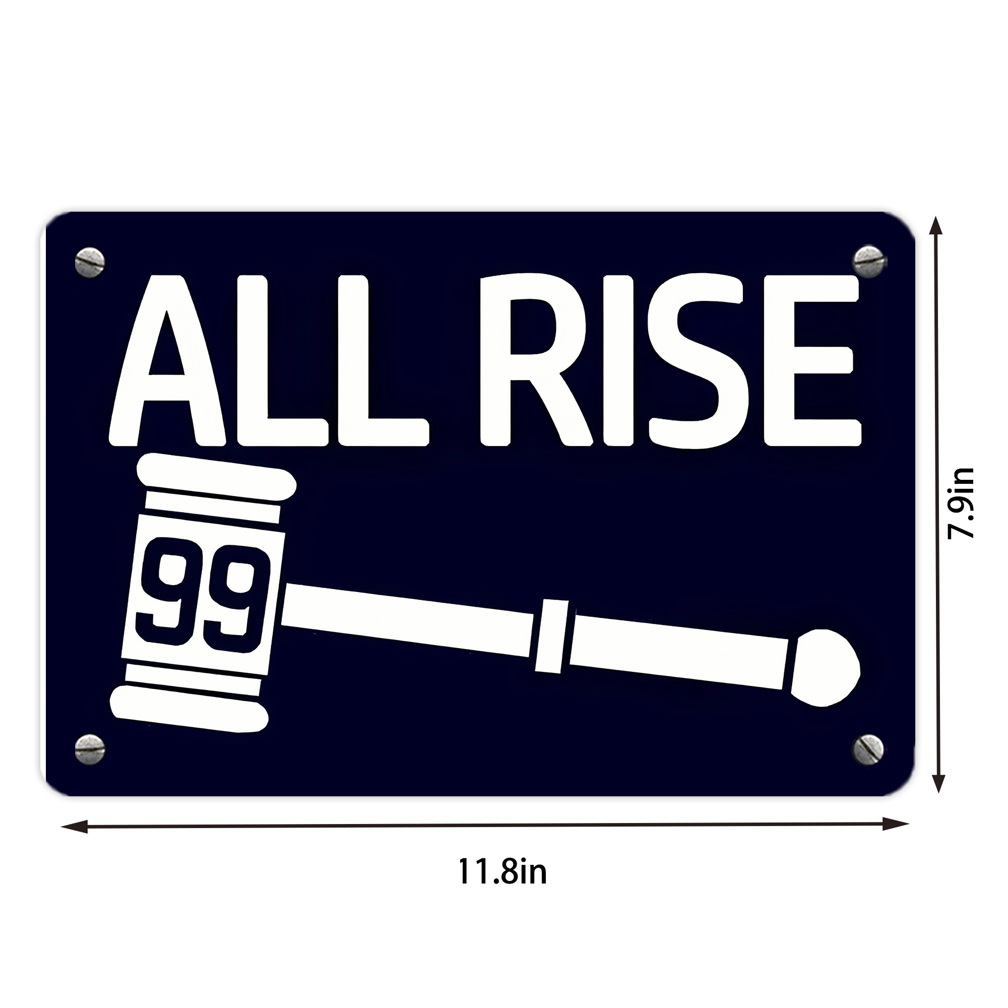 All Rise 99 Aaron Judge Metal Tin Sign 12x8inch - Premium Full-Print Decorative Wall Art, Durable Rust-Resistant Metal Plaque For Living Room, Bedroom, Kitchen, Office, Bar Décor