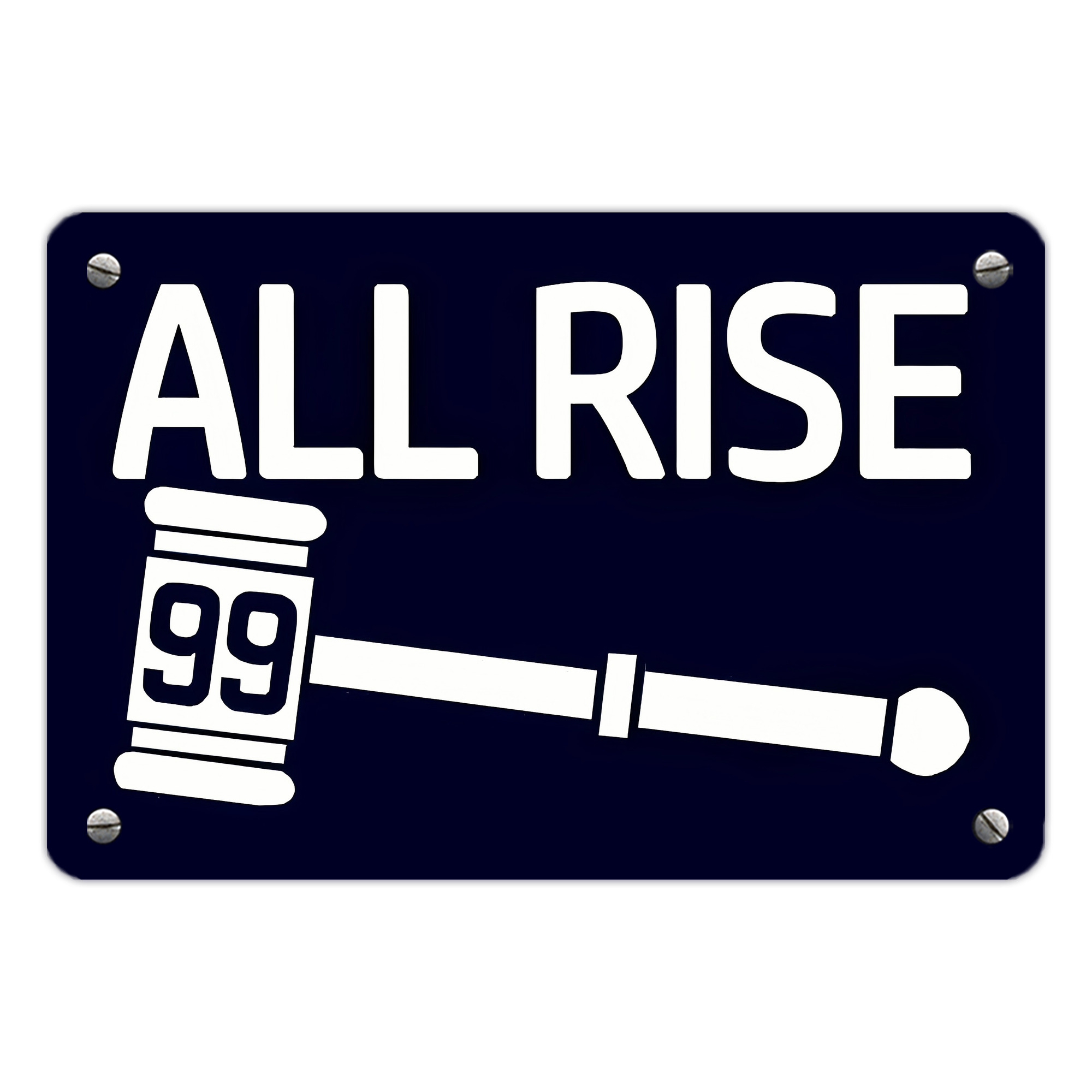 All Rise 99 Aaron Judge Metal Tin Sign 12x8inch - Premium Full-Print Decorative Wall Art, Durable Rust-Resistant Metal Plaque For Living Room, Bedroom, Kitchen, Office, Bar Décor