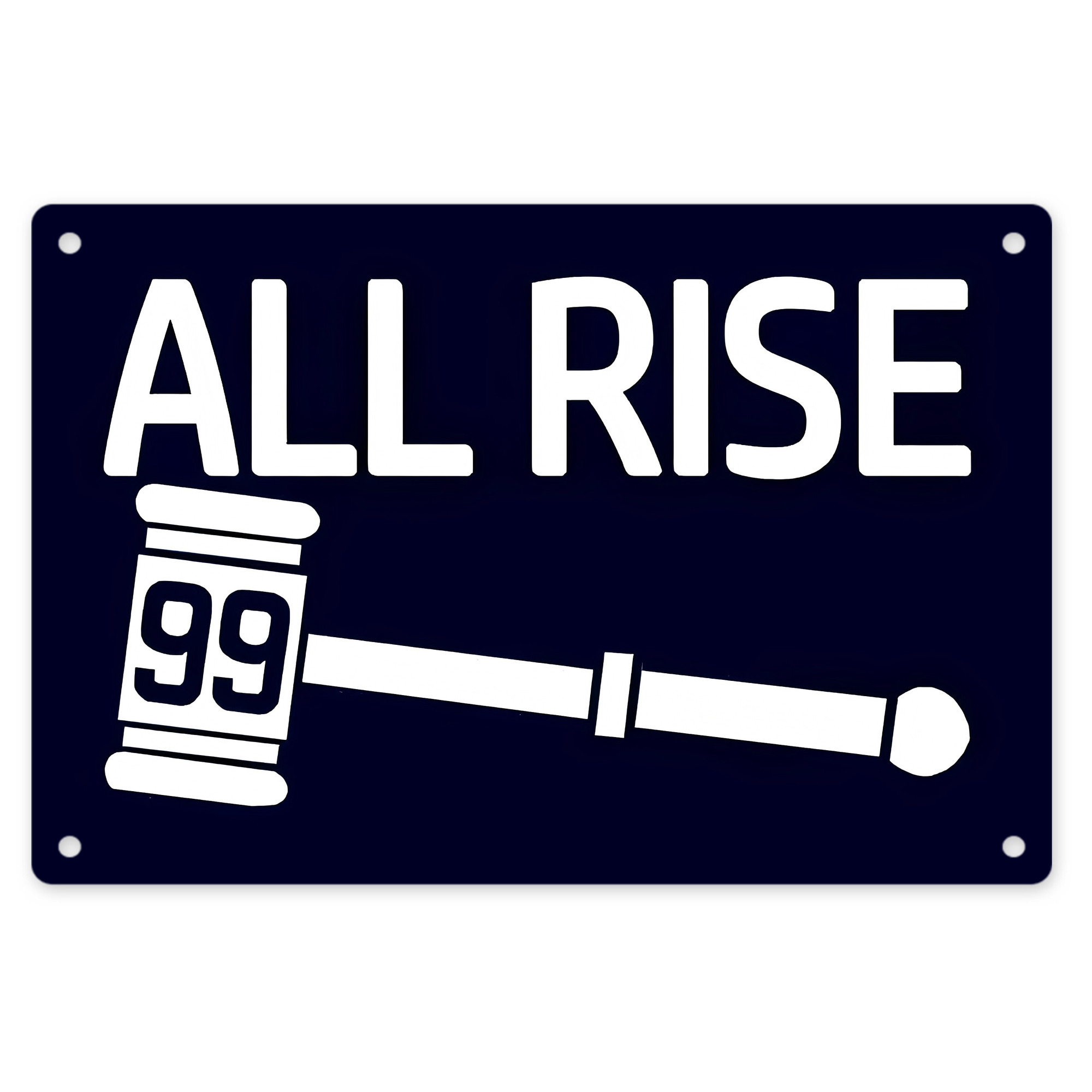 All Rise 99 Aaron Judge Decorative Aluminum Plaque – Horizontal Design – Durable, Stylish, Easy To Install – Ideal For Home, Office, Bar, And More