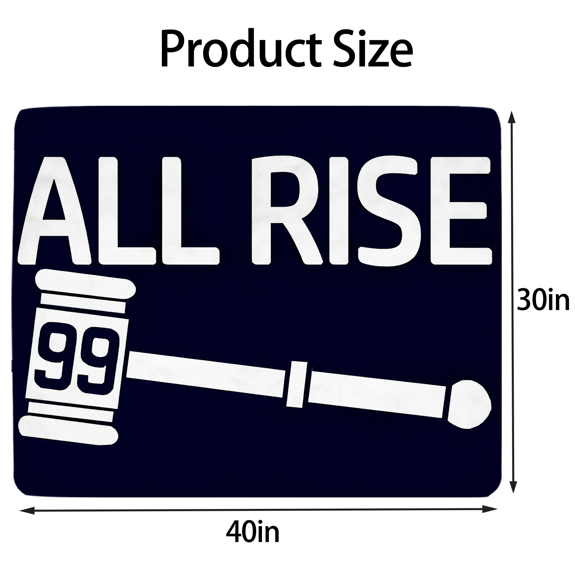 All Rise 99 Aaron Judge Soft Plush Fleece Blanket 30x40 Inch - 300GSM Flannel, Ultra Soft & Warm, Lightweight & Durable, Perfect For Kids, Adults, Couch, Bed, Camping, Travel, Gift For Family & Friends