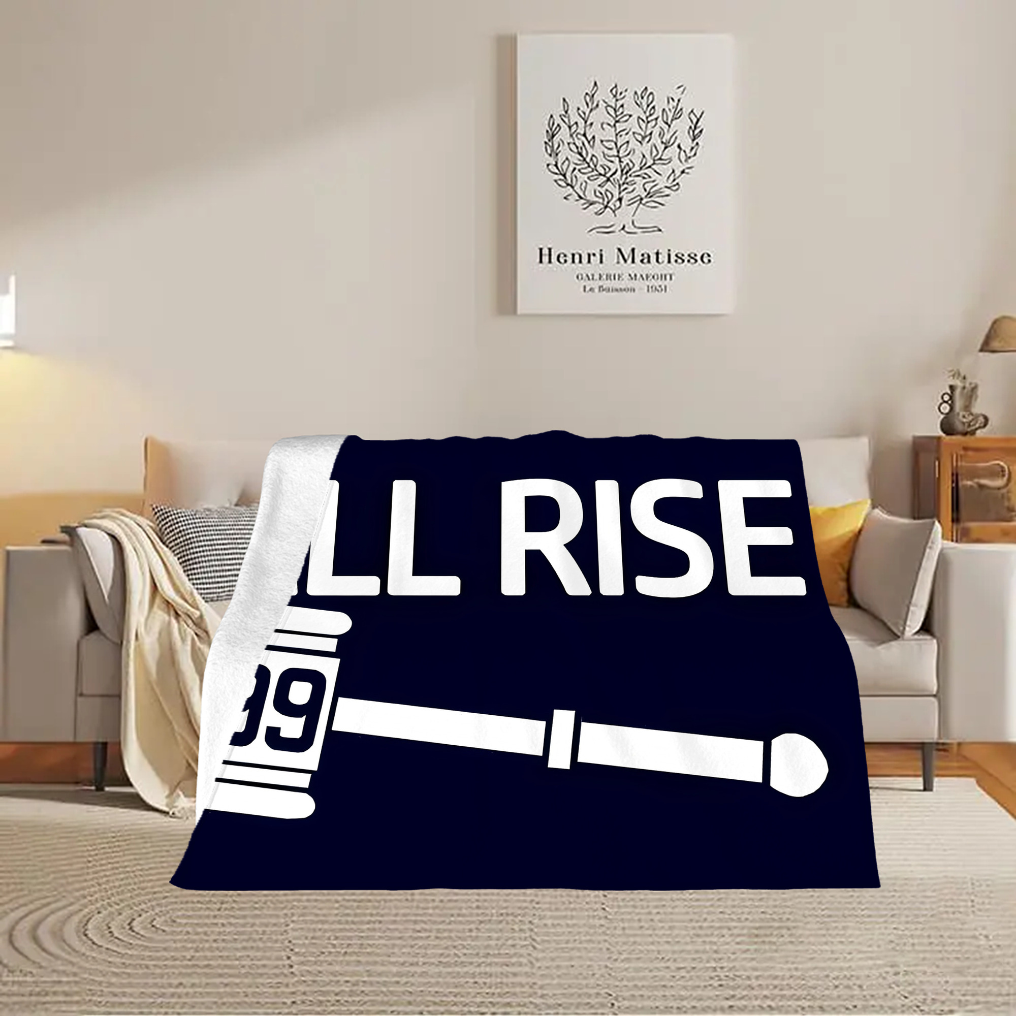 All Rise 99 Aaron Judge Soft Plush Fleece Blanket 30x40 Inch - 300GSM Flannel, Ultra Soft & Warm, Lightweight & Durable, Perfect For Kids, Adults, Couch, Bed, Camping, Travel, Gift For Family & Friends