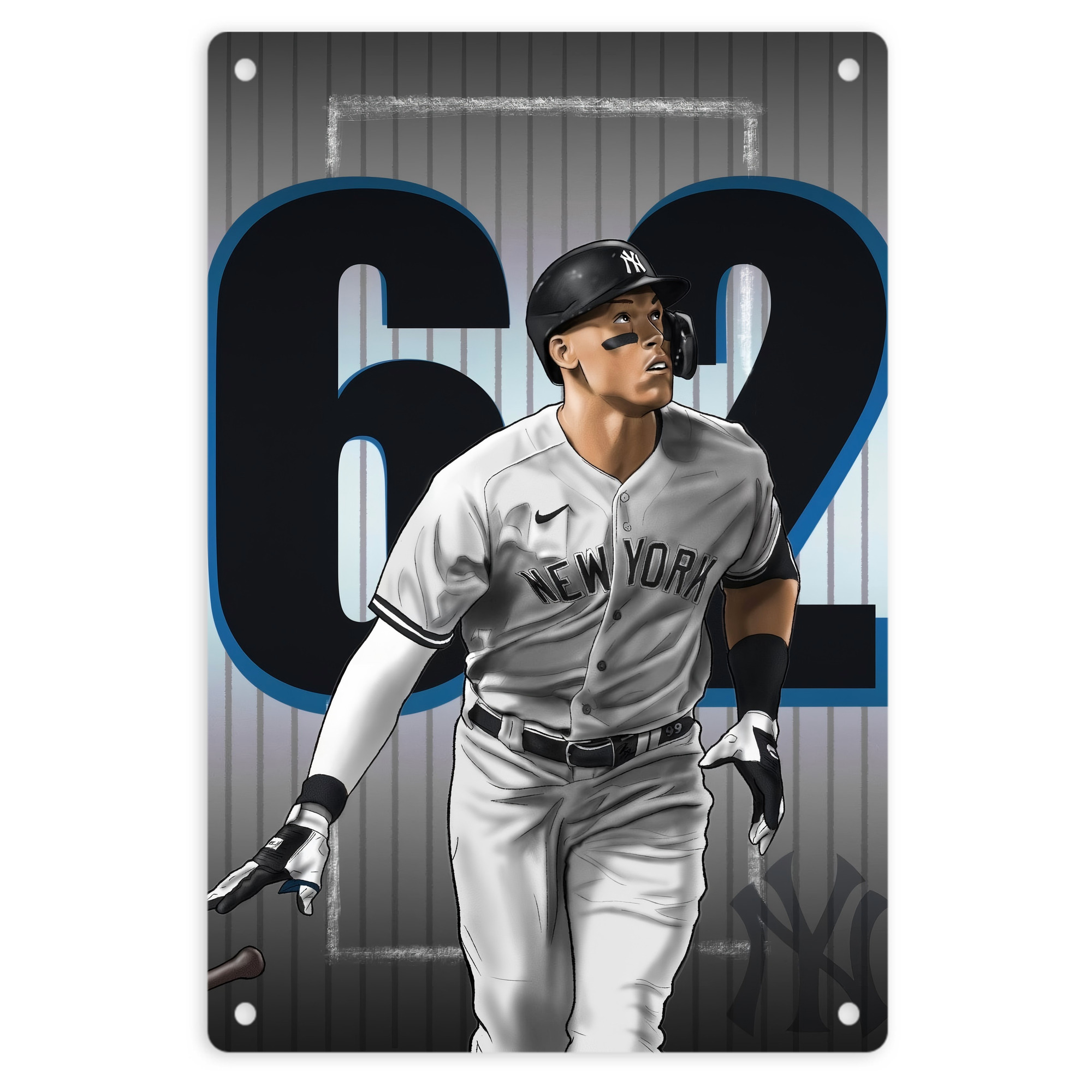 Aaron Judge 62 Home Runs 8x12inch Vertical Aluminum Sign - Durable Fade-Resistant Indoor/Outdoor Safety & Information Plaque For Office, Hotel, Restaurant, Bar, Public Spaces