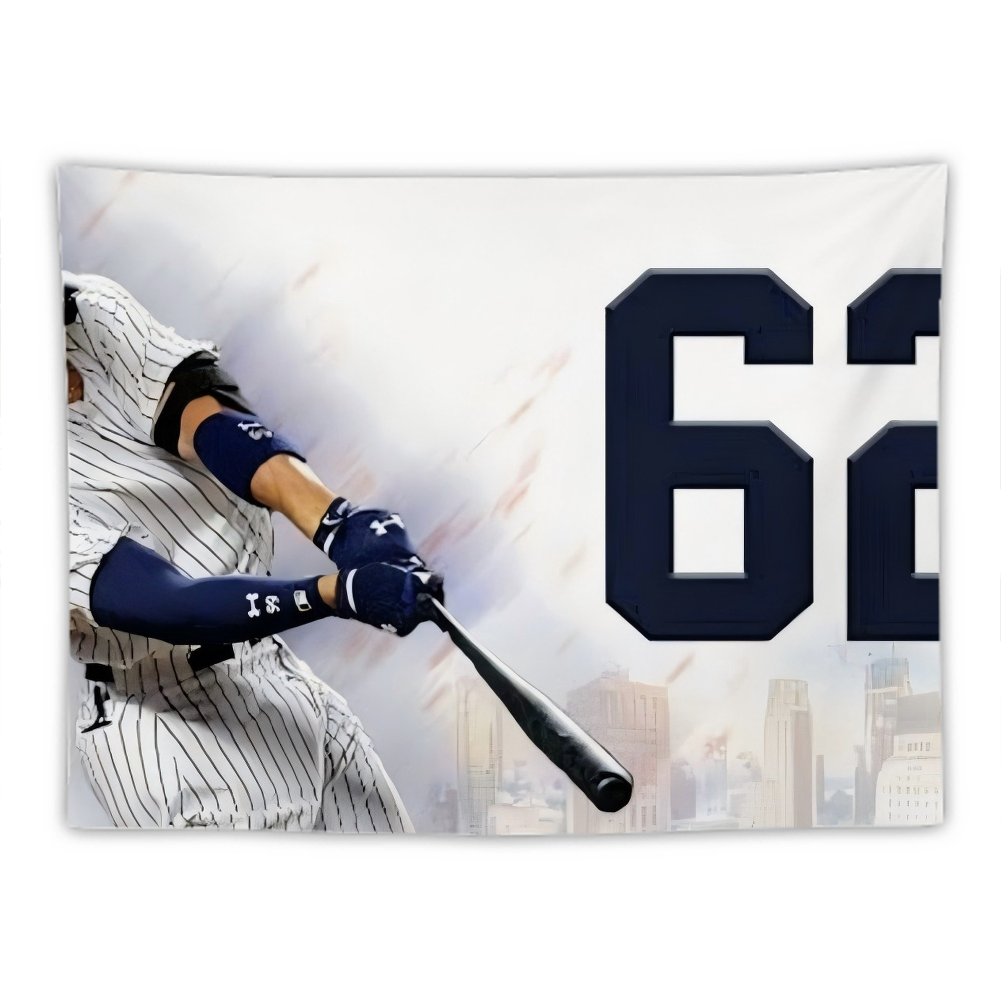 Aaron Judge 62 Home Runs Wall Tapestry For Bedroom Aesthetic – Boho Style Polyester Fabric Wall Hanging With Hooks – 60 X 90 Inch Large Size, Lightweight, Durable, Easy To Hang