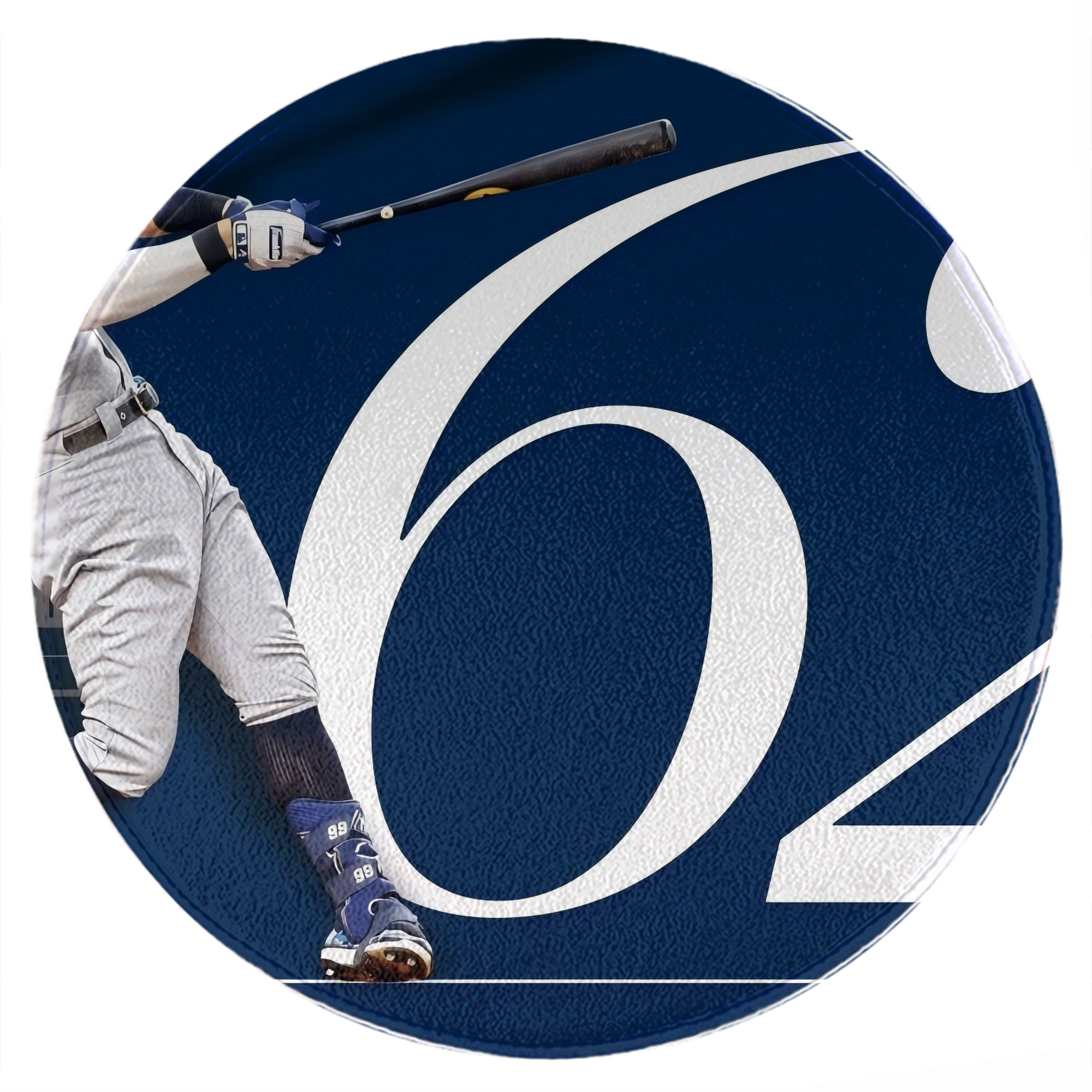 Aaron Judge 62 Home Runs Round Floor Mat – Soft Flannel & High-Density Sponge Core – Non-Slip Dot Backing – Durable Stitched Edges – Quick-Dry & Breathable – Perfect For Home, Bathroom & Living Room