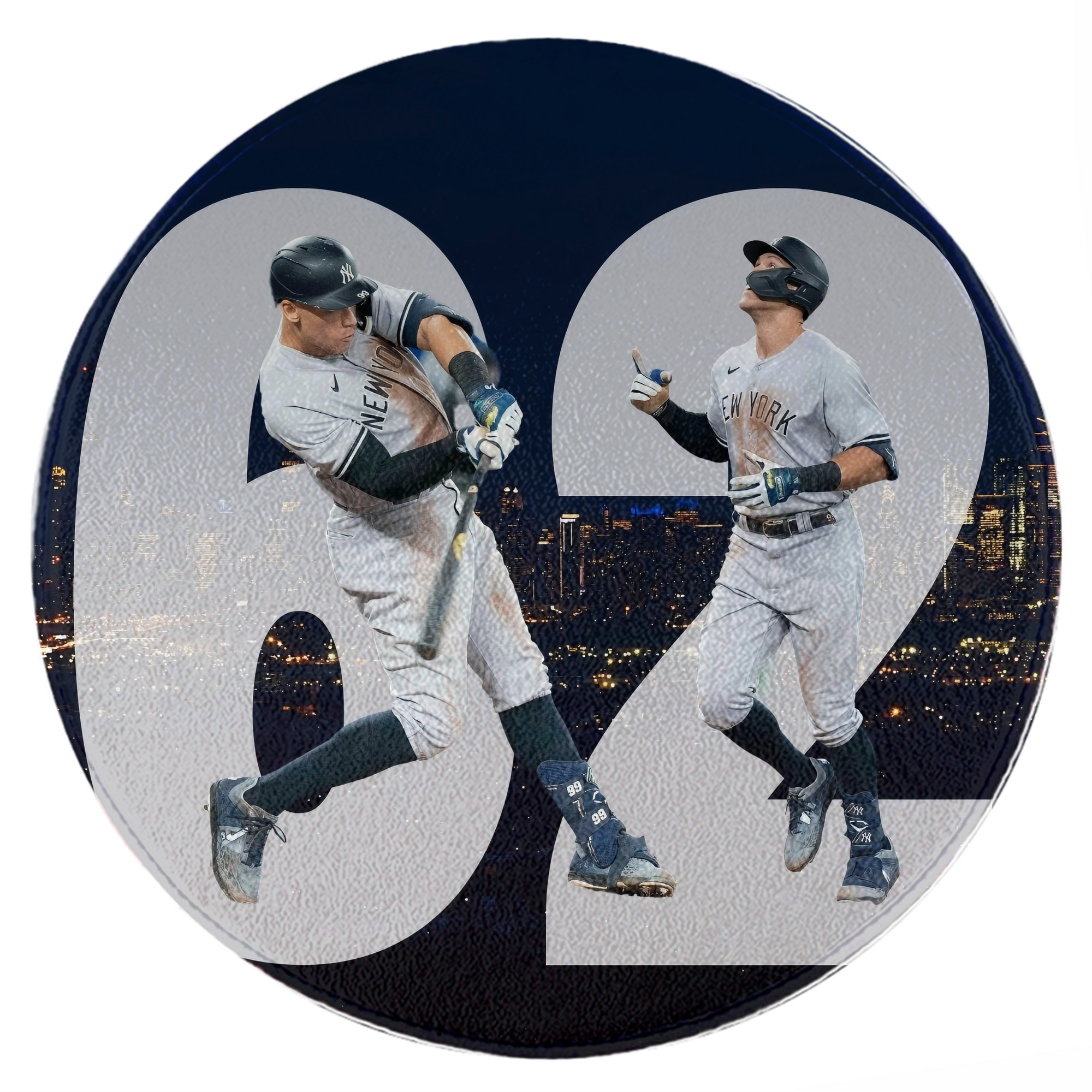 Aaron Judge 62 Home Runs Round Floor Mat – Soft Flannel & High-Density Sponge Core – Non-Slip Dot Backing – Durable Stitched Edges – Quick-Dry & Breathable – Perfect For Home, Bathroom & Living Room