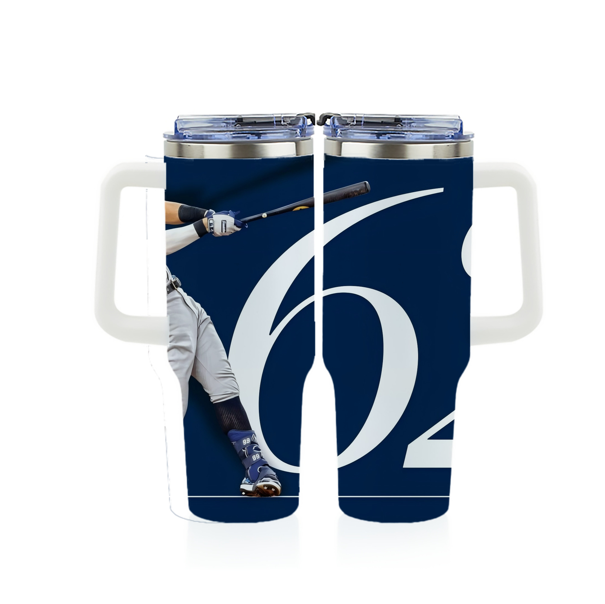 Aaron Judge 62 Home Runs 40oz Full Wrap Car Tumbler – Durable Stainless Steel Travel Mug With Vibrant UV Print – Double Wall Insulated, Fits Most Car Cup Holders
