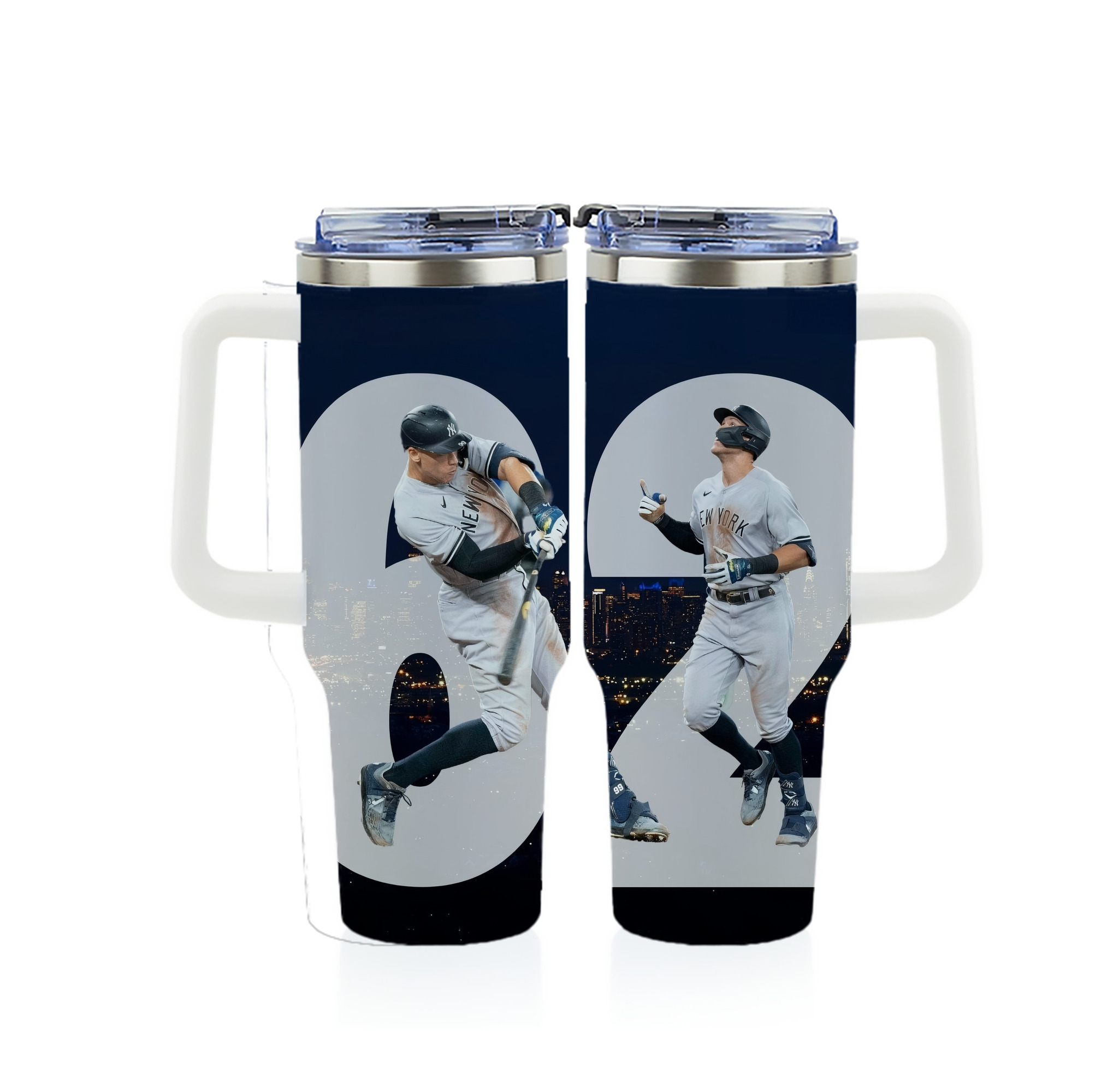 Aaron Judge 62 Home Runs 40oz Full Wrap Car Tumbler – Durable Stainless Steel Travel Mug With Vibrant UV Print – Double Wall Insulated, Fits Most Car Cup Holders