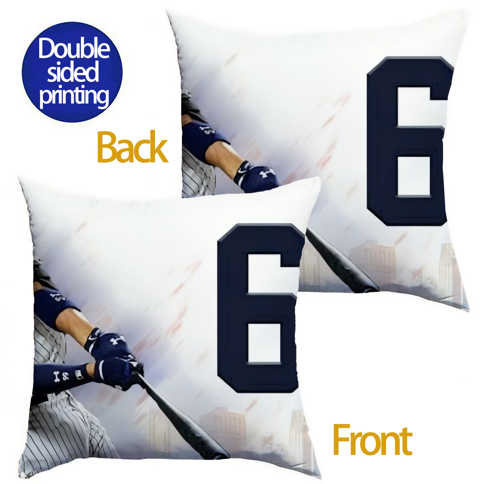 Aaron Judge 62 Home Runs Soft Polyester Pillow Cover With Insert – Double-Sided Design, Invisible Zipper, Durable & Breathable – Easy Care Cushion Set