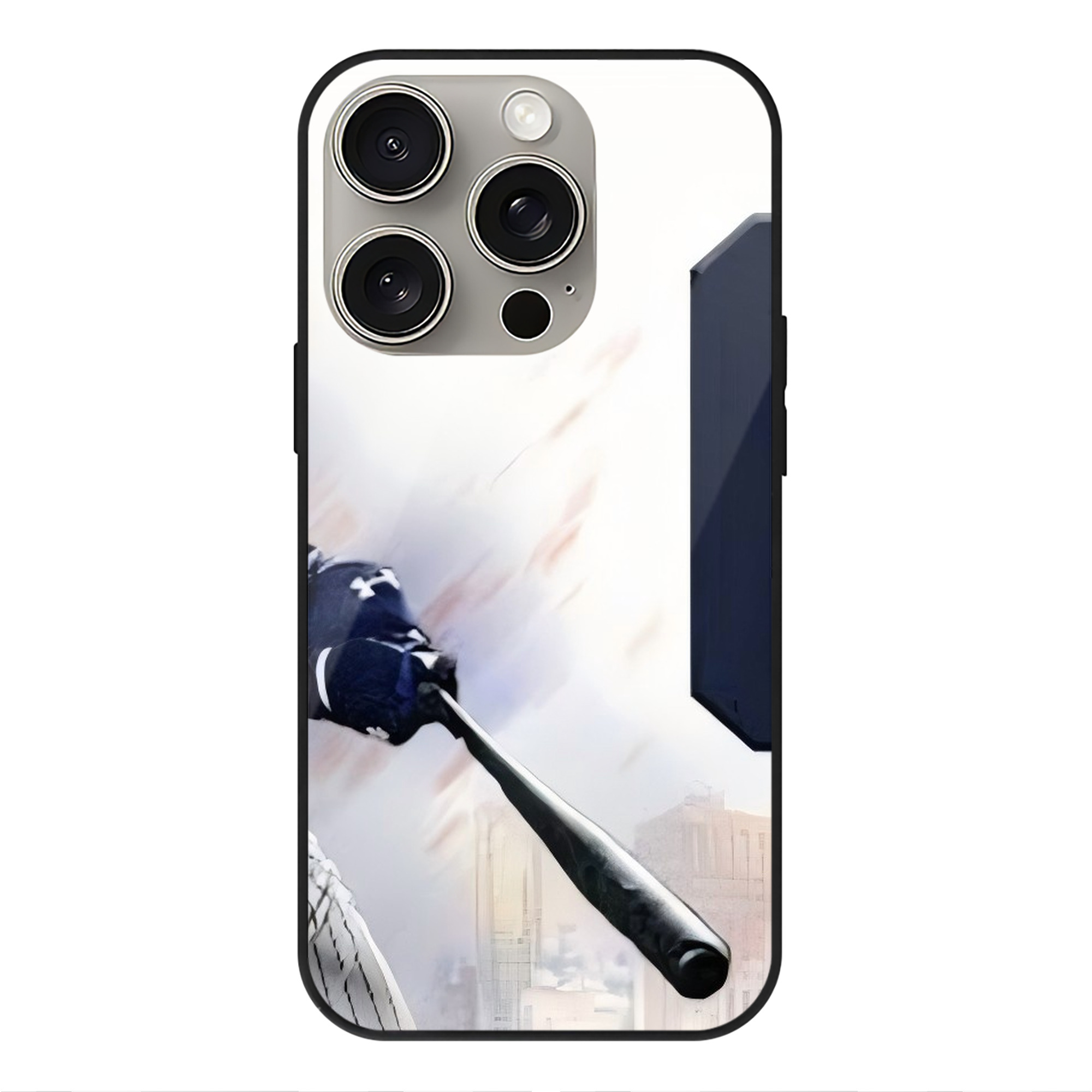 Aaron Judge 62 Home Runs IPhone 15 Pro Mirror Phone Case – UV Printed Glass + TPU – Scratch-Resistant, Wireless Charging Compatible, Precise Fit & Stylish Design