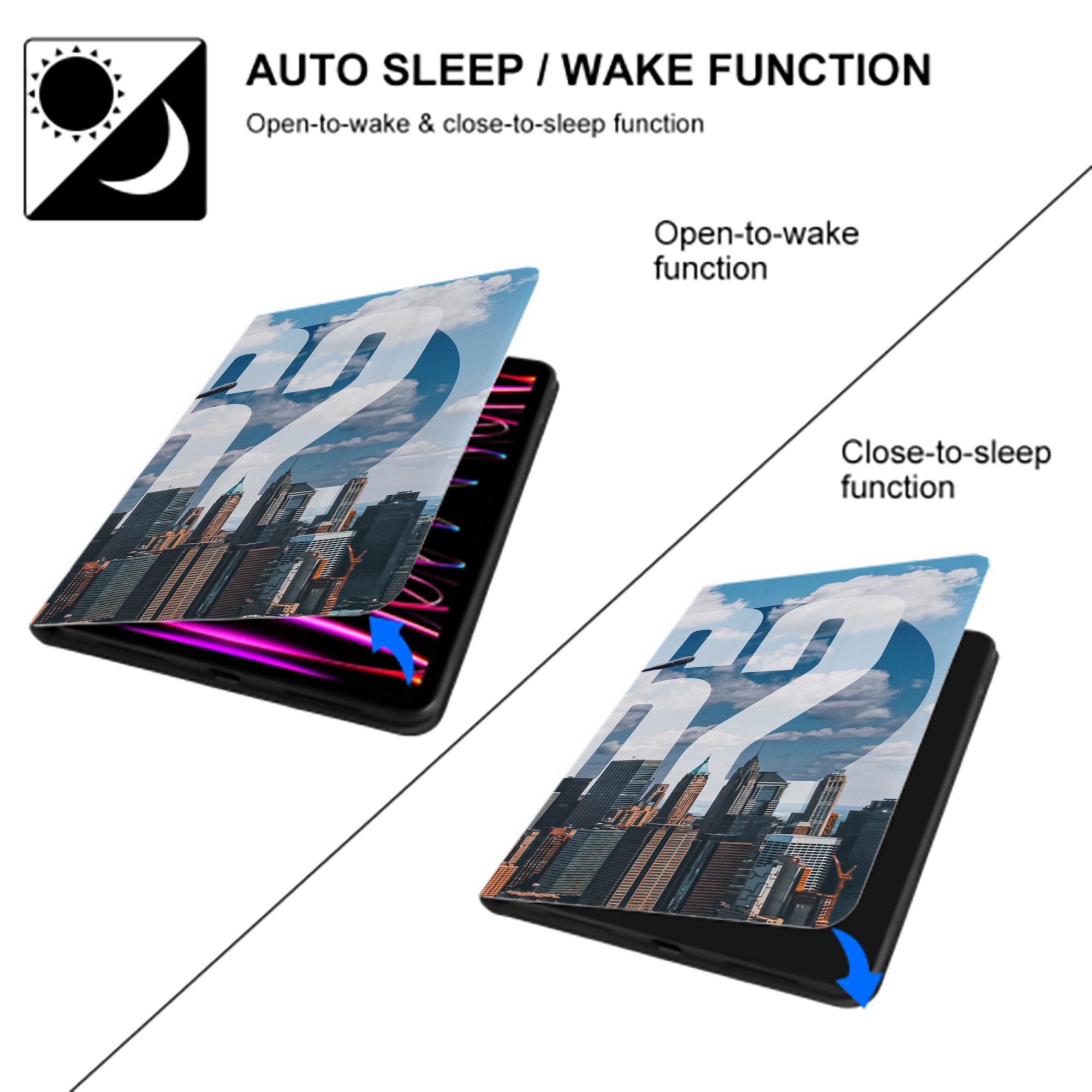 Aaron Judge 62 Home Runs IPad Case Without Pencil Slot – Book-Style Cover With PU Leather & TPU – Slim, Durable, Scratch-Resistant, Full Protection & Easy Access