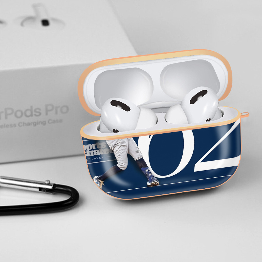 Aaron Judge 62 Home Runs AirPods Pro Protective Case Rose Gold, Flexible PC Material, Precise Fit, Anti-Slip Cover, Full Protection, Fingerprint Resistant, Washable With Keychain