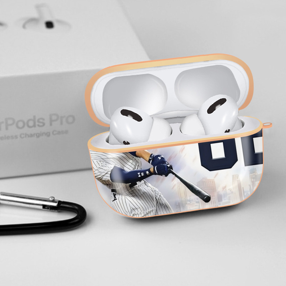 Aaron Judge 62 Home Runs AirPods Pro Protective Case Rose Gold, Flexible PC Material, Precise Fit, Anti-Slip Cover, Full Protection, Fingerprint Resistant, Washable With Keychain
