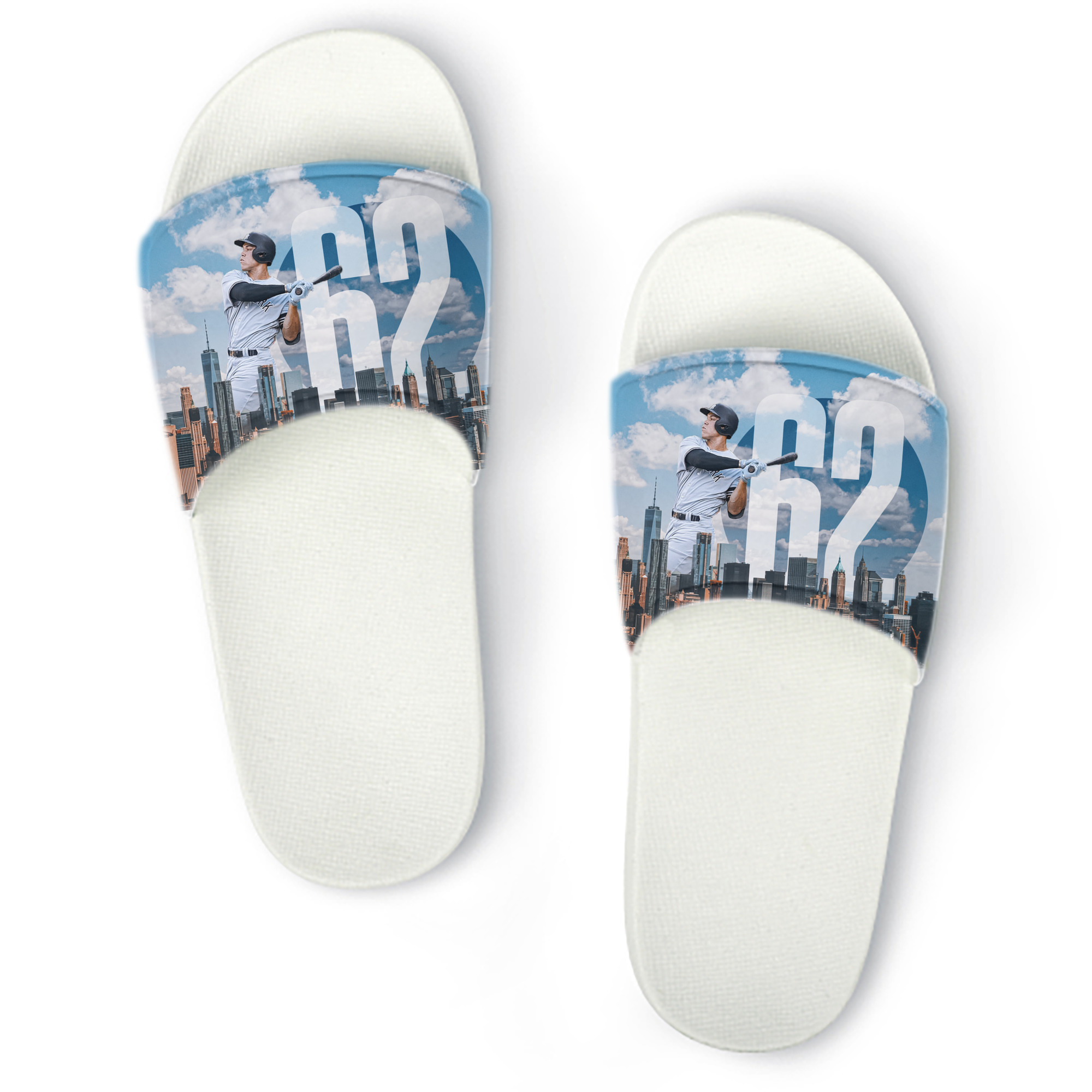 Aaron Judge 62 Home Runs PVC Home Slippers For Men & Women – Durable, Comfortable, Waterproof, Non-Slip, Stylish Casual Indoor & Outdoor Sandals