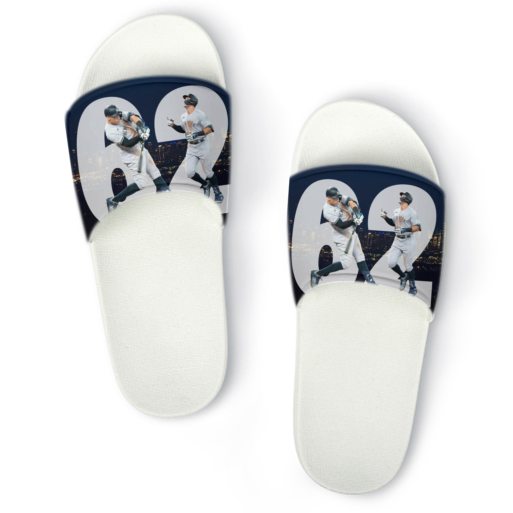 Aaron Judge 62 Home Runs PVC Home Slippers For Men & Women – Durable, Comfortable, Waterproof, Non-Slip, Stylish Casual Indoor & Outdoor Sandals