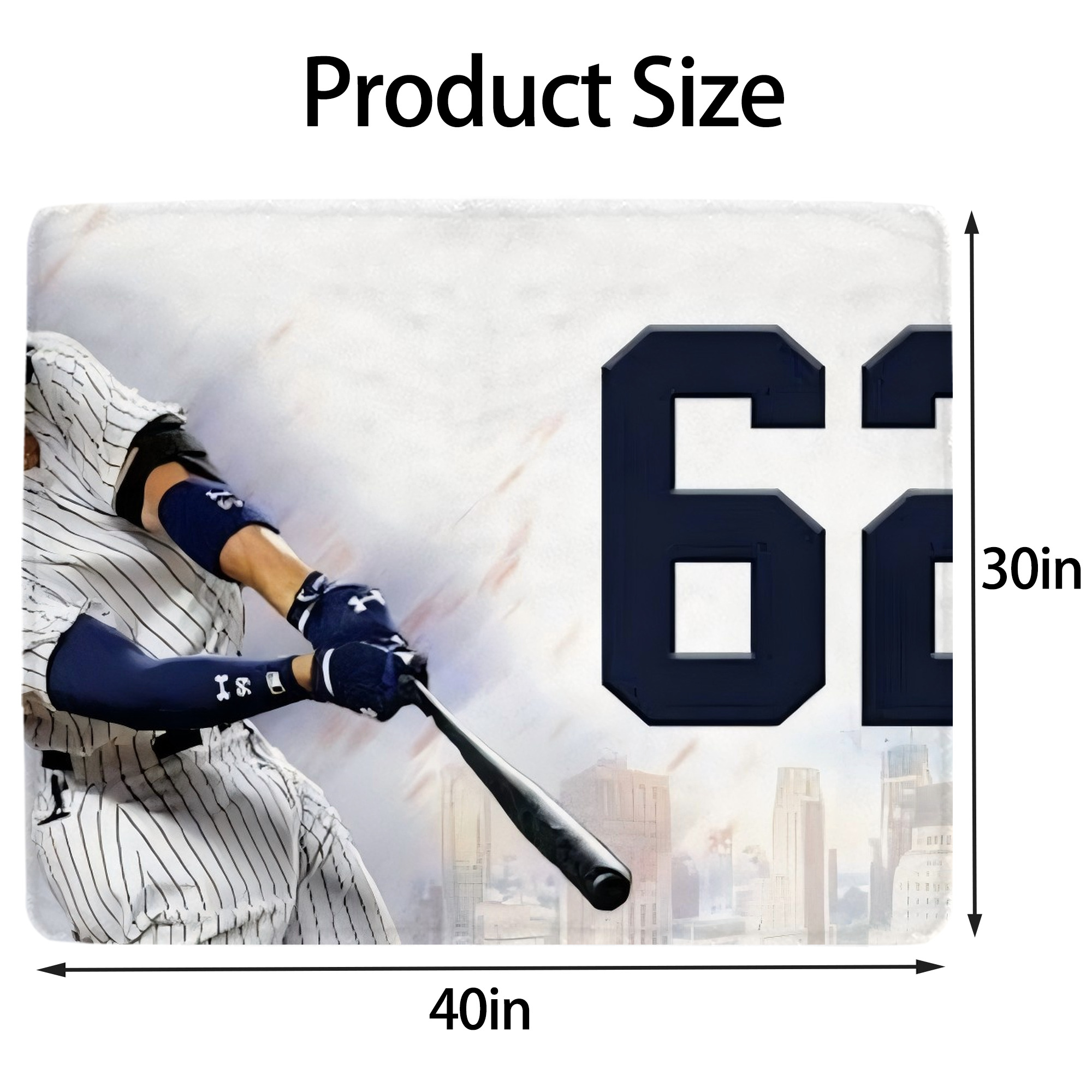 Aaron Judge 62 Home Runs Soft Plush Fleece Blanket 30x40 Inch - 300GSM Flannel, Ultra Soft & Warm, Lightweight & Durable, Perfect For Kids, Adults, Couch, Bed, Camping, Travel, Gift For Family & Friends