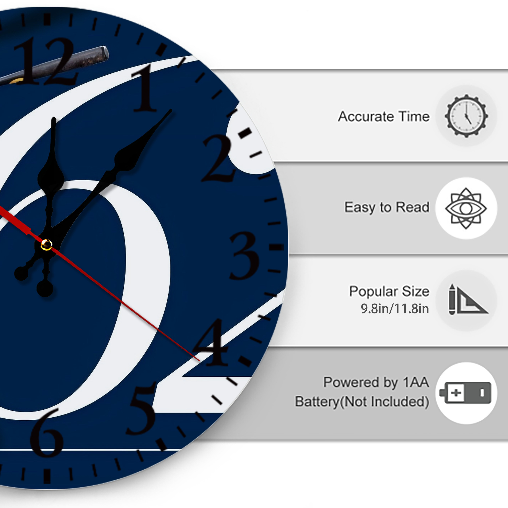 Aaron Judge 62 Home Runs Silent Round Wall Clock – Modern & Stylish DIY Design, Durable Wood Construction, Easy To Install – Perfect For Office, Bedroom, Living Room, And More