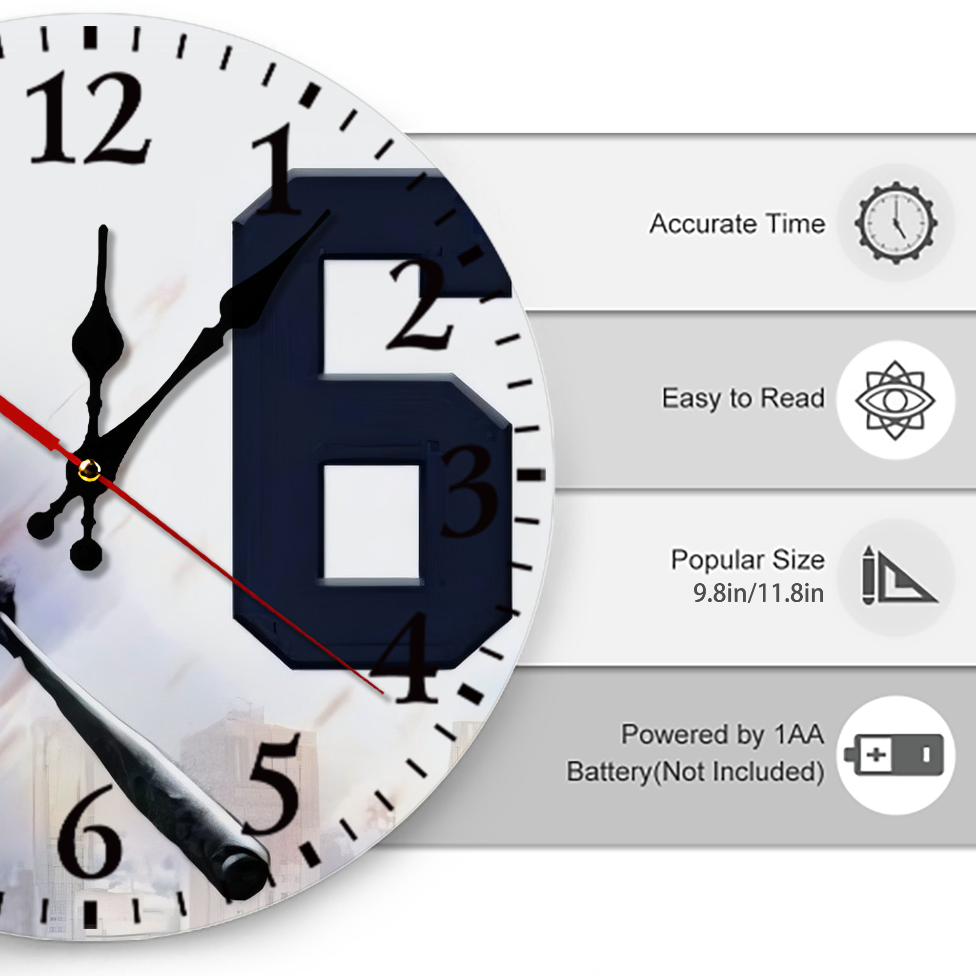 Aaron Judge 62 Home Runs Silent Round Wall Clock – Modern & Stylish DIY Design, Durable Wood Construction, Easy To Install – Perfect For Office, Bedroom, Living Room, And More