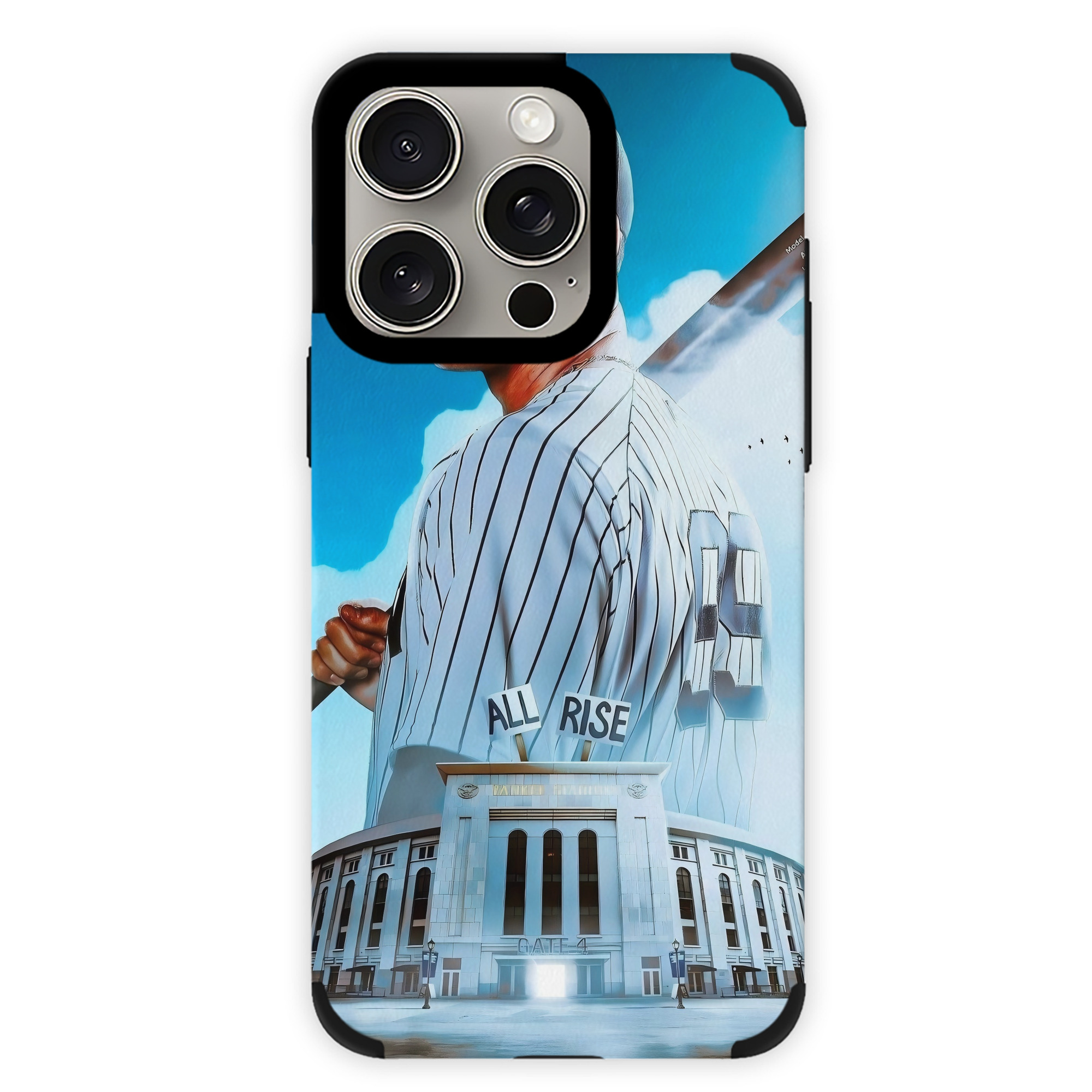 Aaron Judge 99 All Rise IPhone 15 Pro Max PU Leather Case – Soft Lining, 360° Protection – Precise Fit, 3D Buttons, Easy Charging – Anti-Yellowing, Easy To Clean