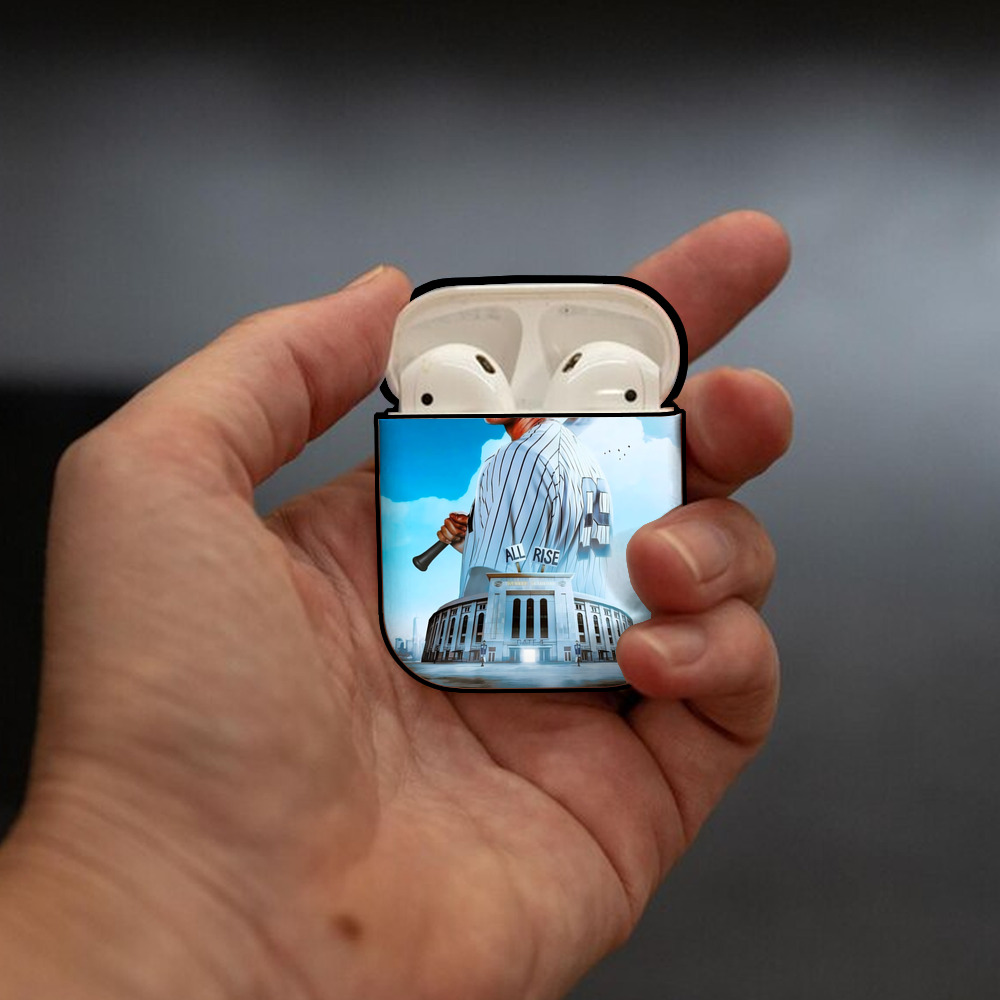 Aaron Judge 99 All Rise AirPods 2 Case Hard Shell Black, Flexible PC Material, Precise Cutouts, Full Protection, Anti-Fingerprint, Washable, Includes Keychain – Durable & Slim Design