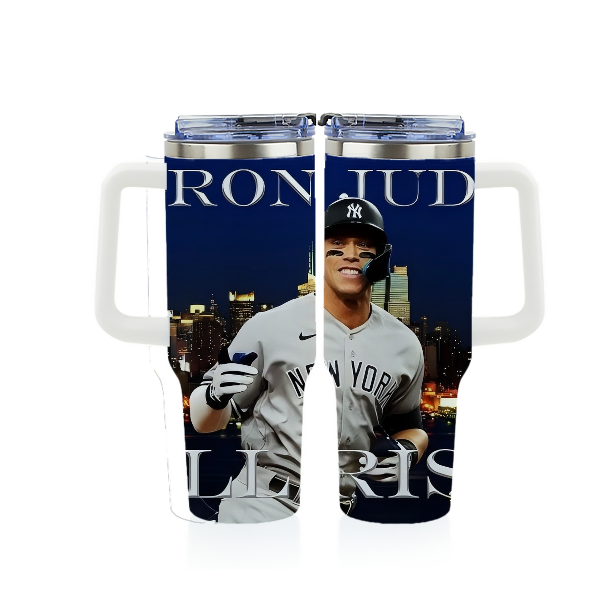 Aaron Judge 99 All Rise 40oz Full Wrap Car Tumbler – Durable Stainless Steel Travel Mug With Vibrant UV Print – Double Wall Insulated, Fits Most Car Cup Holders