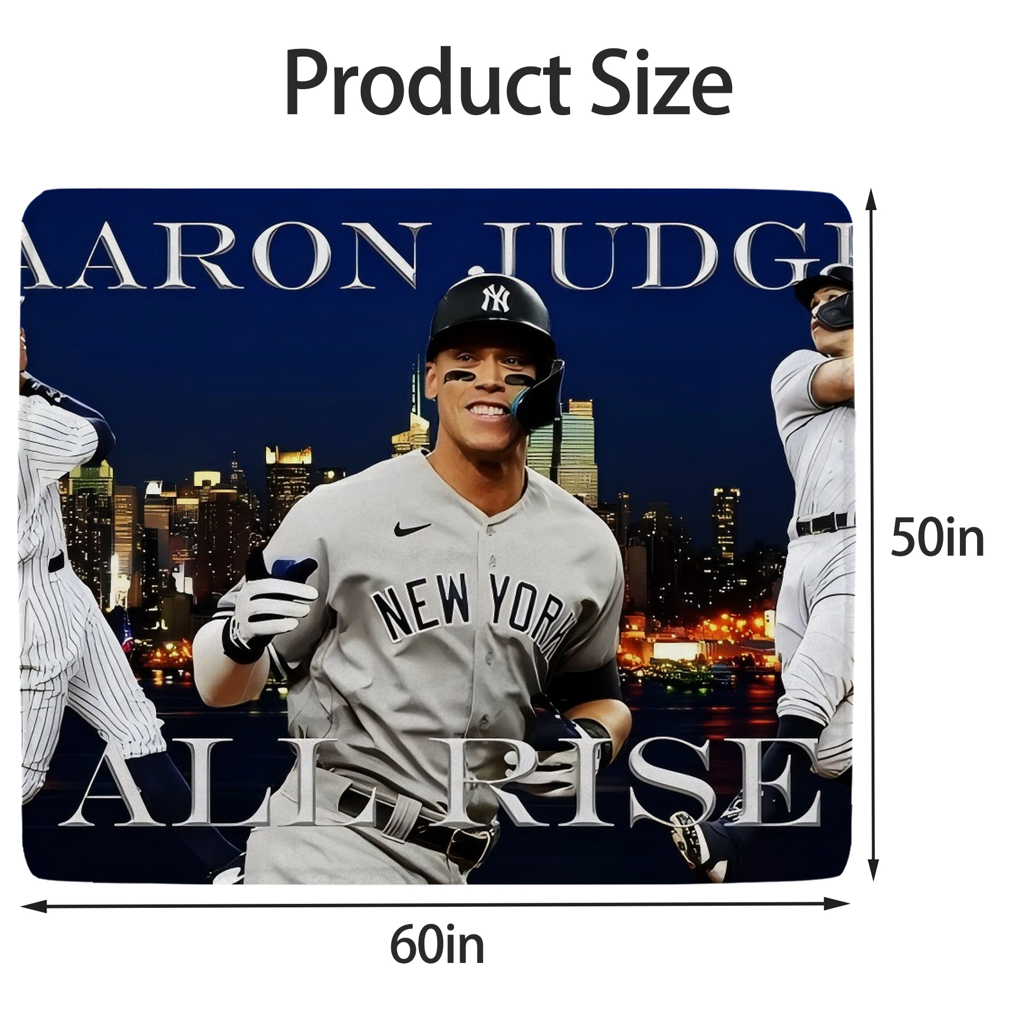 Aaron Judge 99 All Rise Soft Fleece Throw Blanket 50 X 60 Inch – Super Soft, Lightweight, And Durable – Perfect For Sofa, Bed, Camping, And More – Ideal Gift For Family And Friends
