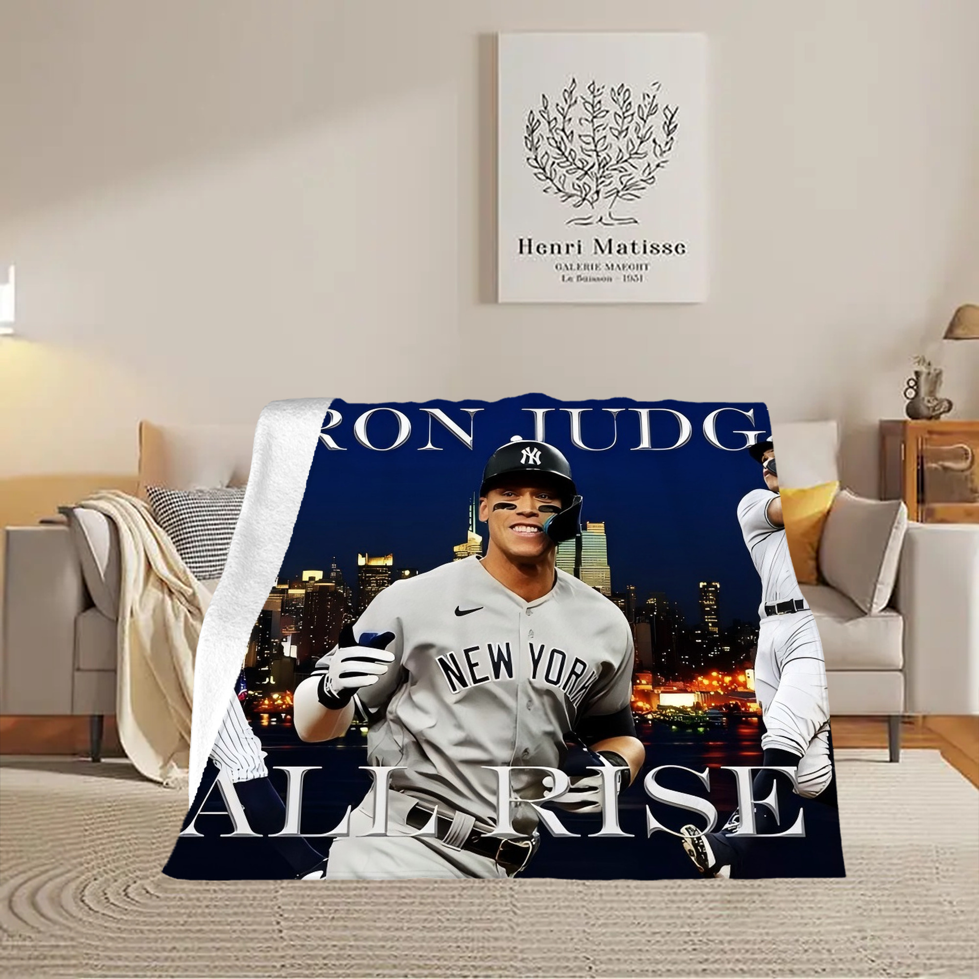 Aaron Judge 99 All Rise Soft Fleece Throw Blanket 50 X 60 Inch – Super Soft, Lightweight, And Durable – Perfect For Sofa, Bed, Camping, And More – Ideal Gift For Family And Friends