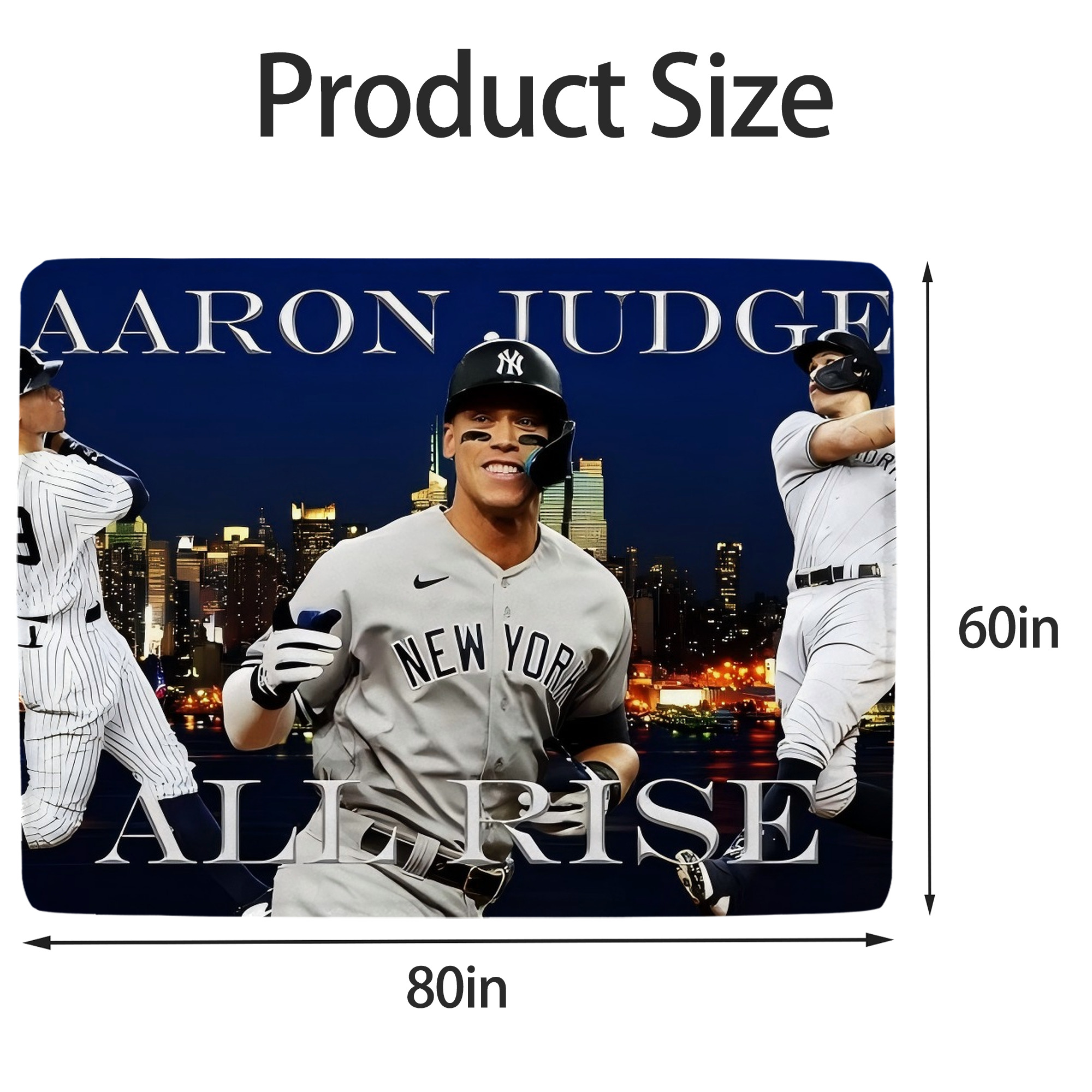 Aaron Judge 99 All Rise Soft Fleece Throw Blanket 60 X 80 Inch – Super Soft, Lightweight, And Durable – Perfect For Sofa, Bed, Camping, And More – Ideal Gift For Family And Friends