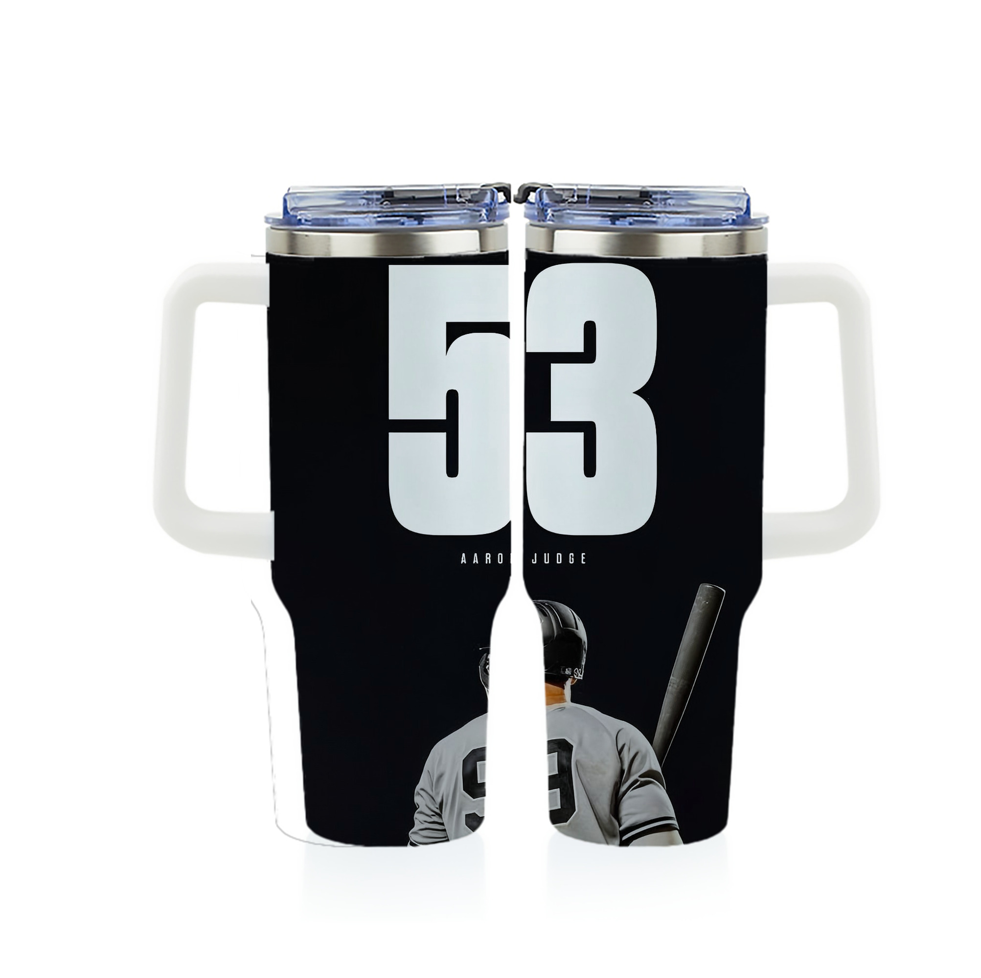 Aaron Judge 53 Home Runs 40oz Full Wrap Car Tumbler – Durable Stainless Steel Travel Mug With Vibrant UV Print – Double Wall Insulated, Fits Most Car Cup Holders