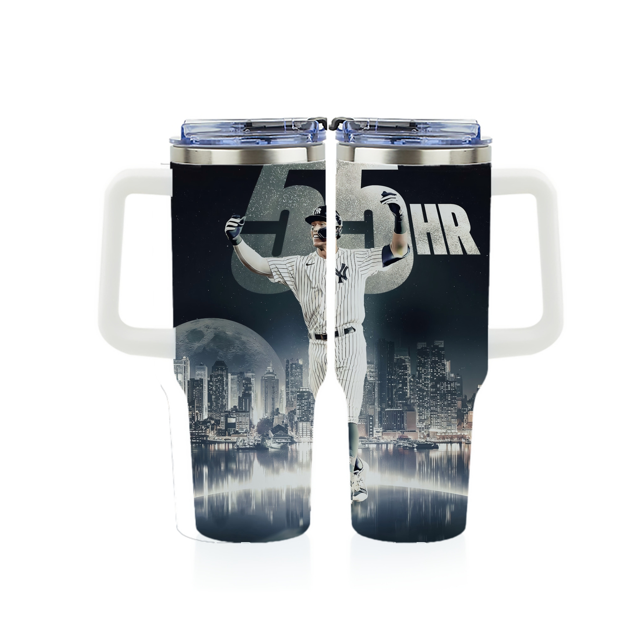 Aaron Judge 55 Home Runs 40oz Full Wrap Car Tumbler – Durable Stainless Steel Travel Mug With Vibrant UV Print – Double Wall Insulated, Fits Most Car Cup Holders