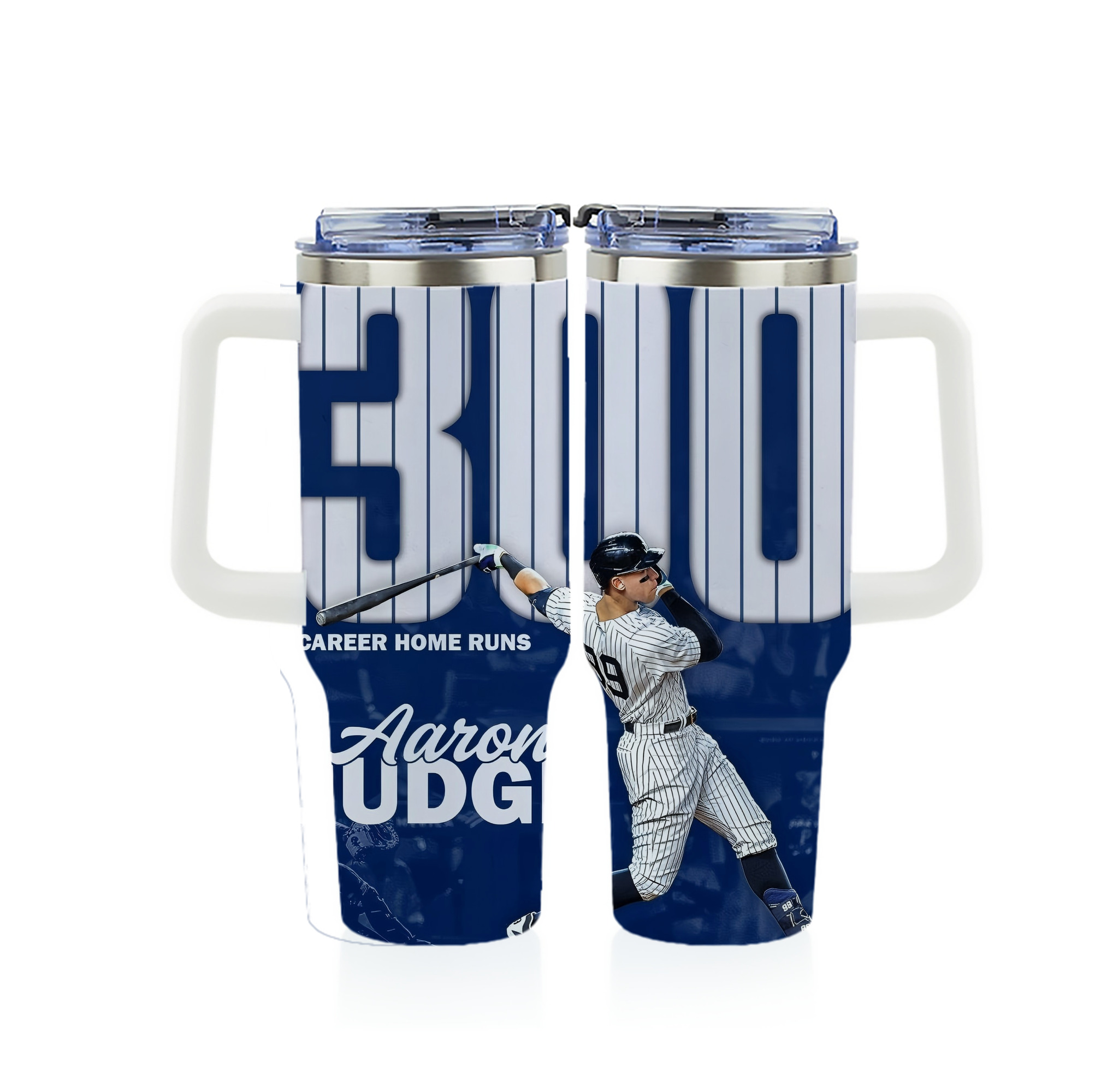 Aaron Judge 300 Home Runs 40oz Full Wrap Car Tumbler – Durable Stainless Steel Travel Mug With Vibrant UV Print – Double Wall Insulated, Fits Most Car Cup Holders