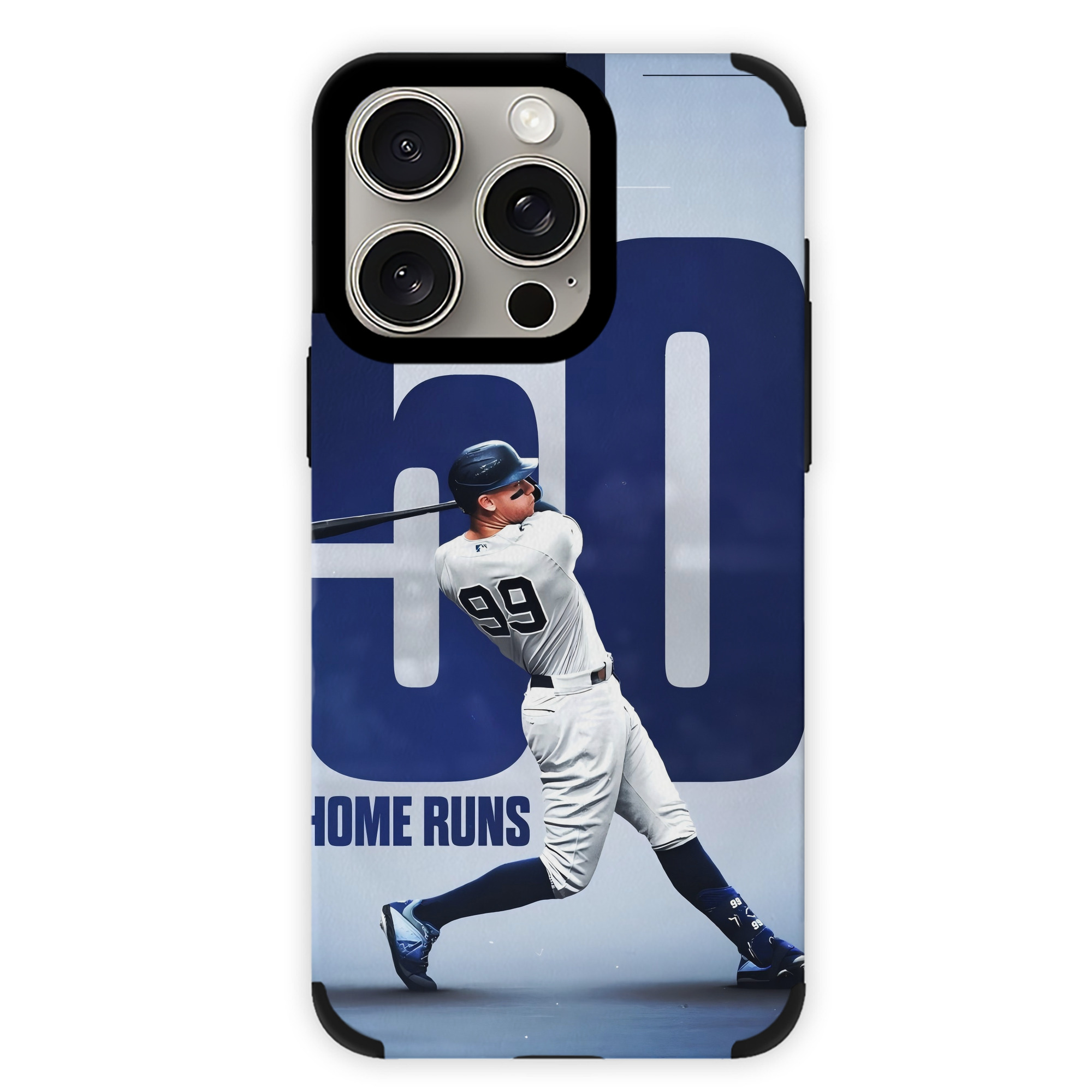 Aaron Judge 50 Home Runs 4 IPhone 15 Pro Max PU Leather Case – Soft Lining, 360° Protection – Precise Fit, 3D Buttons, Easy Charging – Anti-Yellowing, Easy To Clean