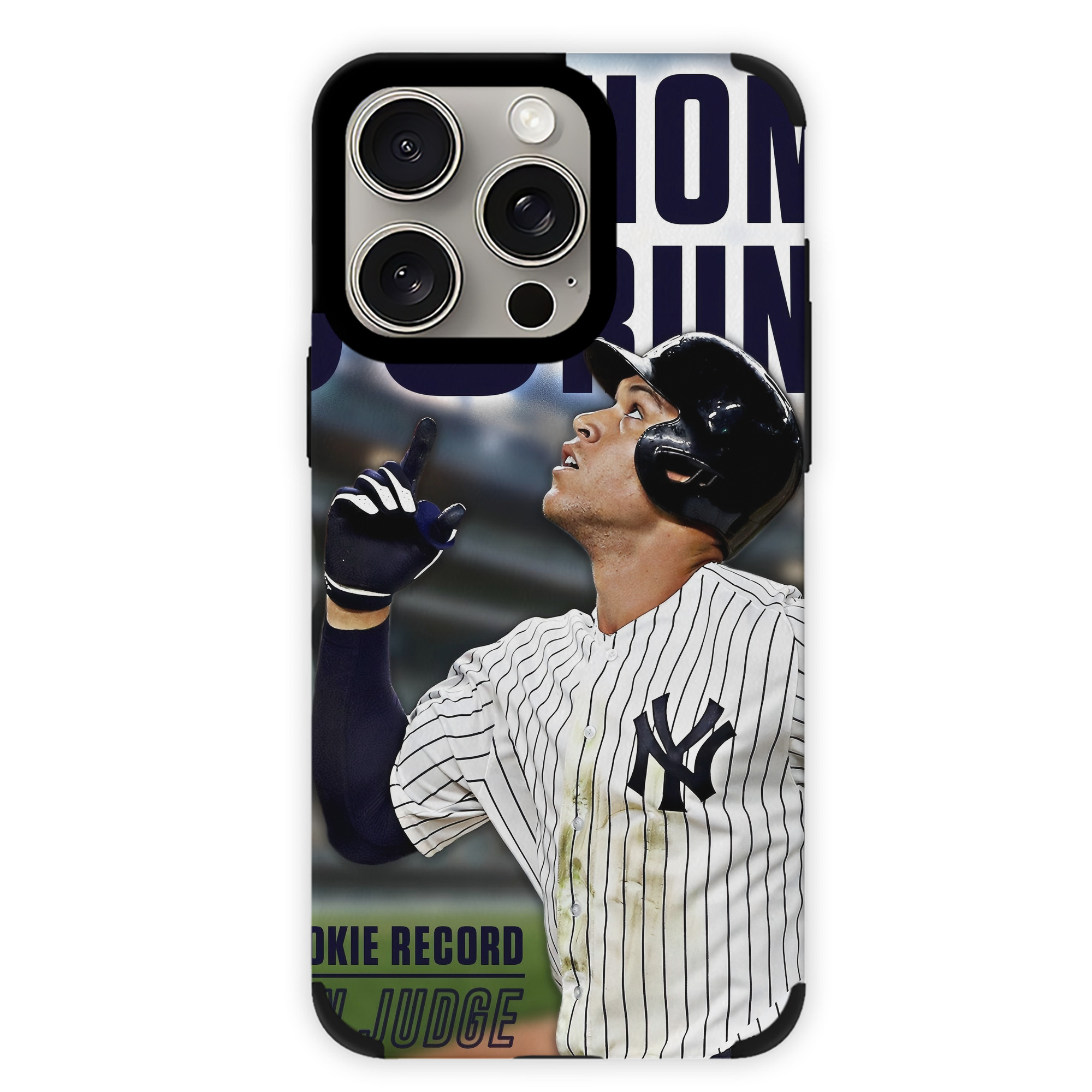 Aaron Judge 50 Home Runs 5 IPhone 15 Pro Max PU Leather Case – Soft Lining, 360° Protection – Precise Fit, 3D Buttons, Easy Charging – Anti-Yellowing, Easy To Clean