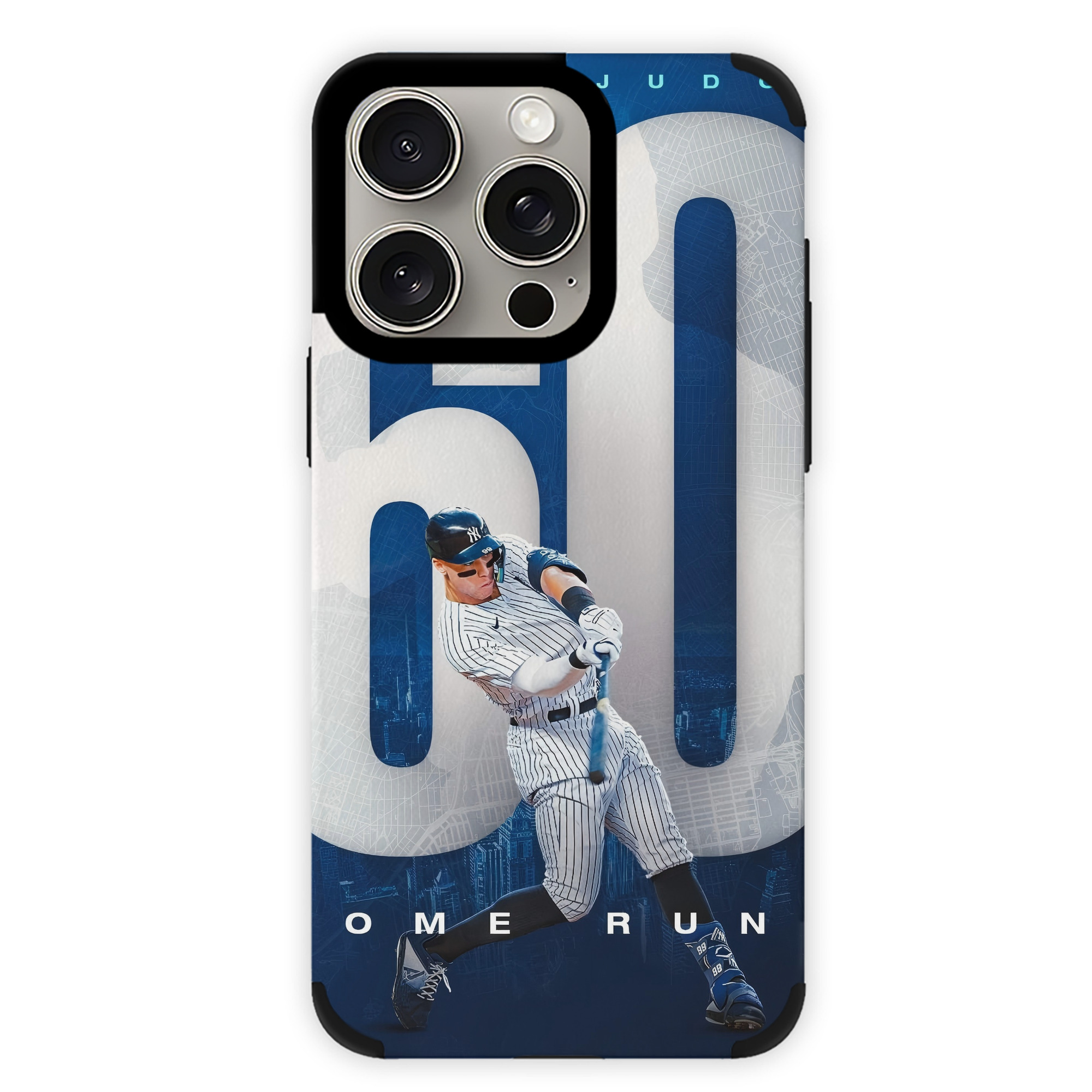 Aaron Judge 60 Home Runs 2 IPhone 15 Pro Max PU Leather Case – Soft Lining, 360° Protection – Precise Fit, 3D Buttons, Easy Charging – Anti-Yellowing, Easy To Clean