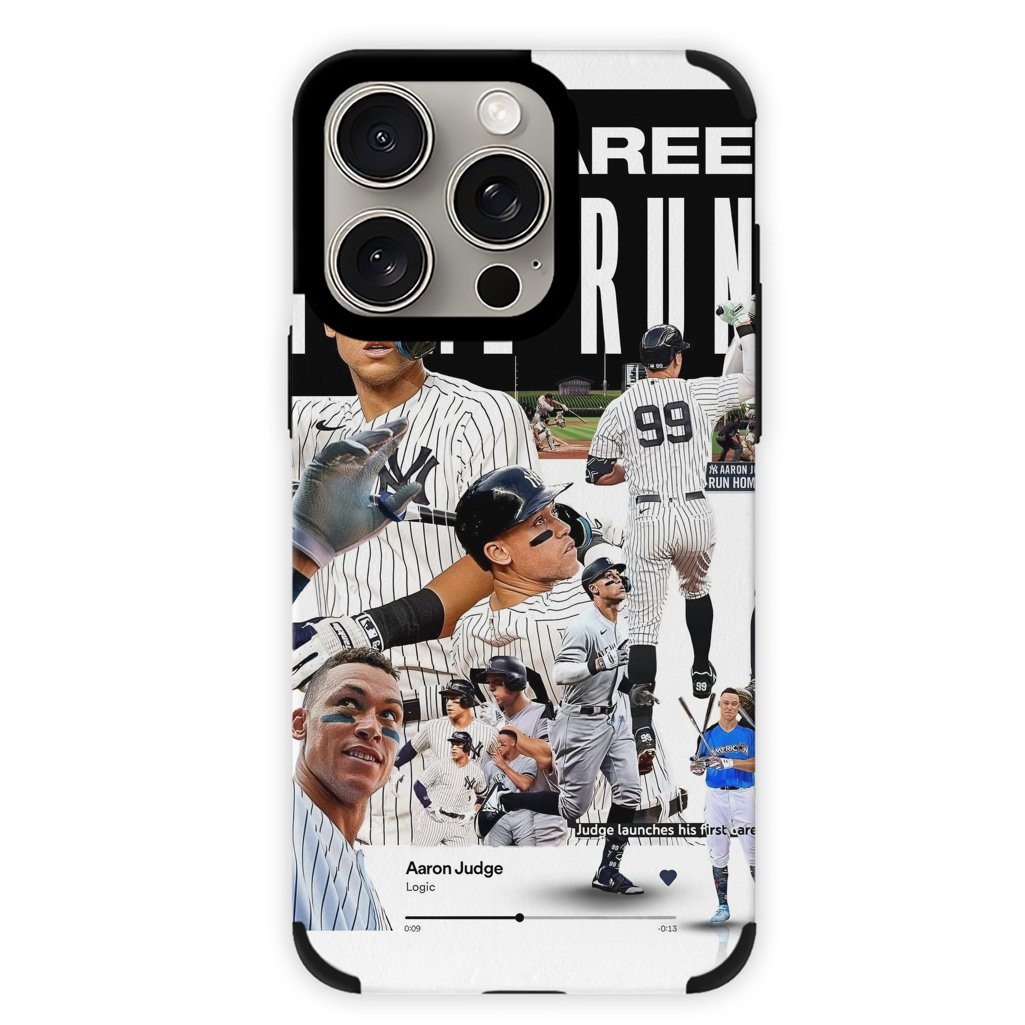 Aaron Judge 200 Home Runs 2 IPhone 15 Pro Max PU Leather Case – Soft Lining, 360° Protection – Precise Fit, 3D Buttons, Easy Charging – Anti-Yellowing, Easy To Clean