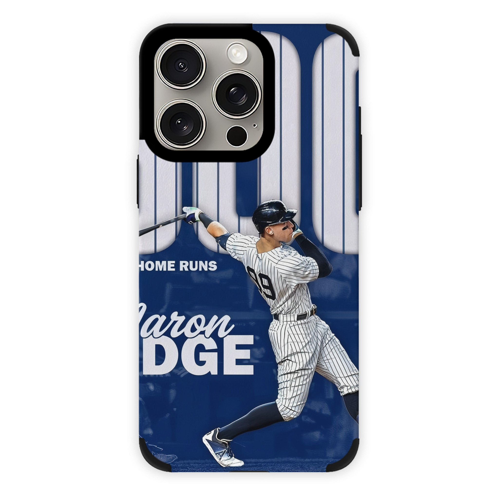 Aaron Judge 300 Home Runs IPhone 15 Pro Max PU Leather Case – Soft Lining, 360° Protection – Precise Fit, 3D Buttons, Easy Charging – Anti-Yellowing, Easy To Clean