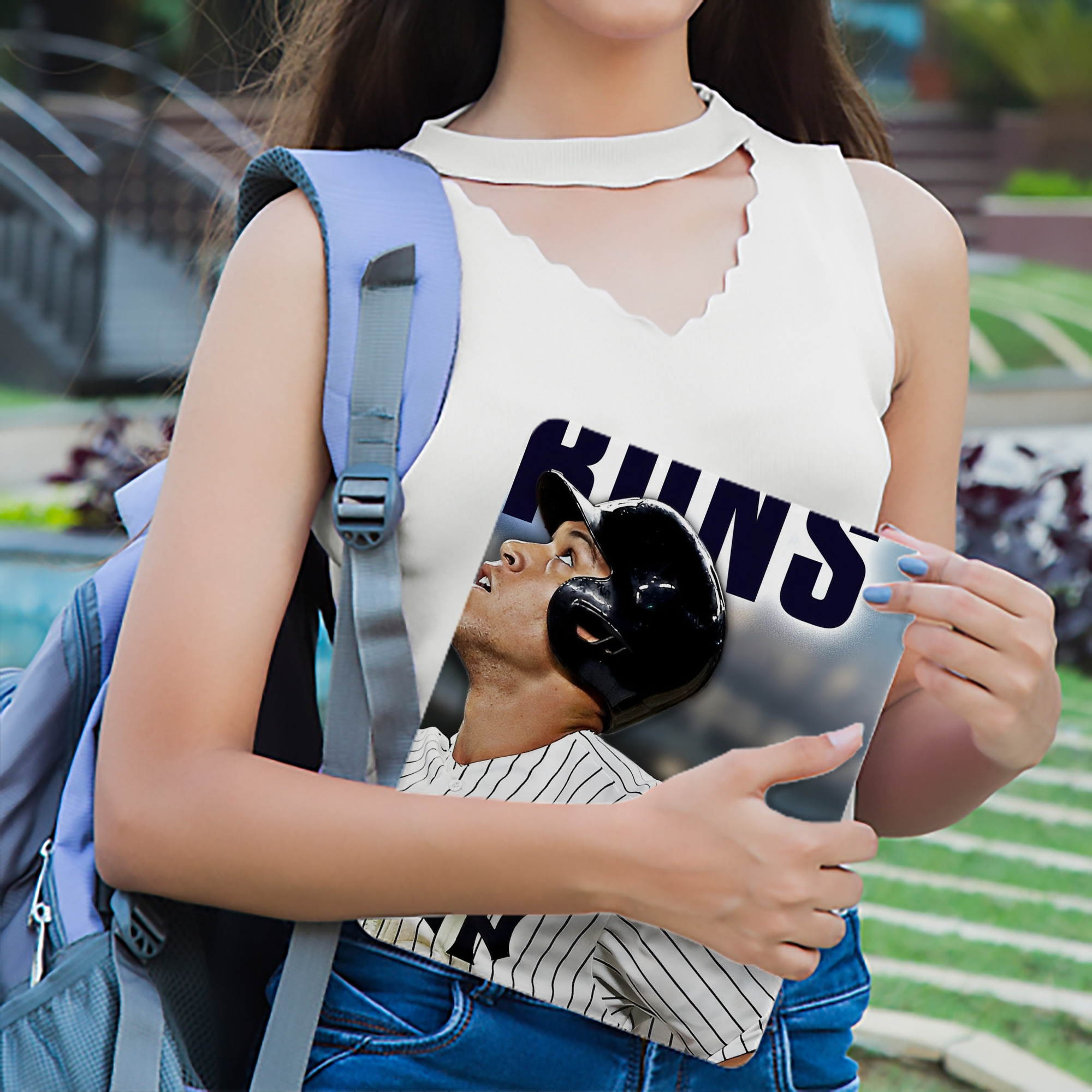 Aaron Judge 50 Home Runs 5 IPad Book-Style Case With Pencil Slot – Slim PU & TPU Cover – Full Protection, Precise Fit, Water & Scratch Resistant