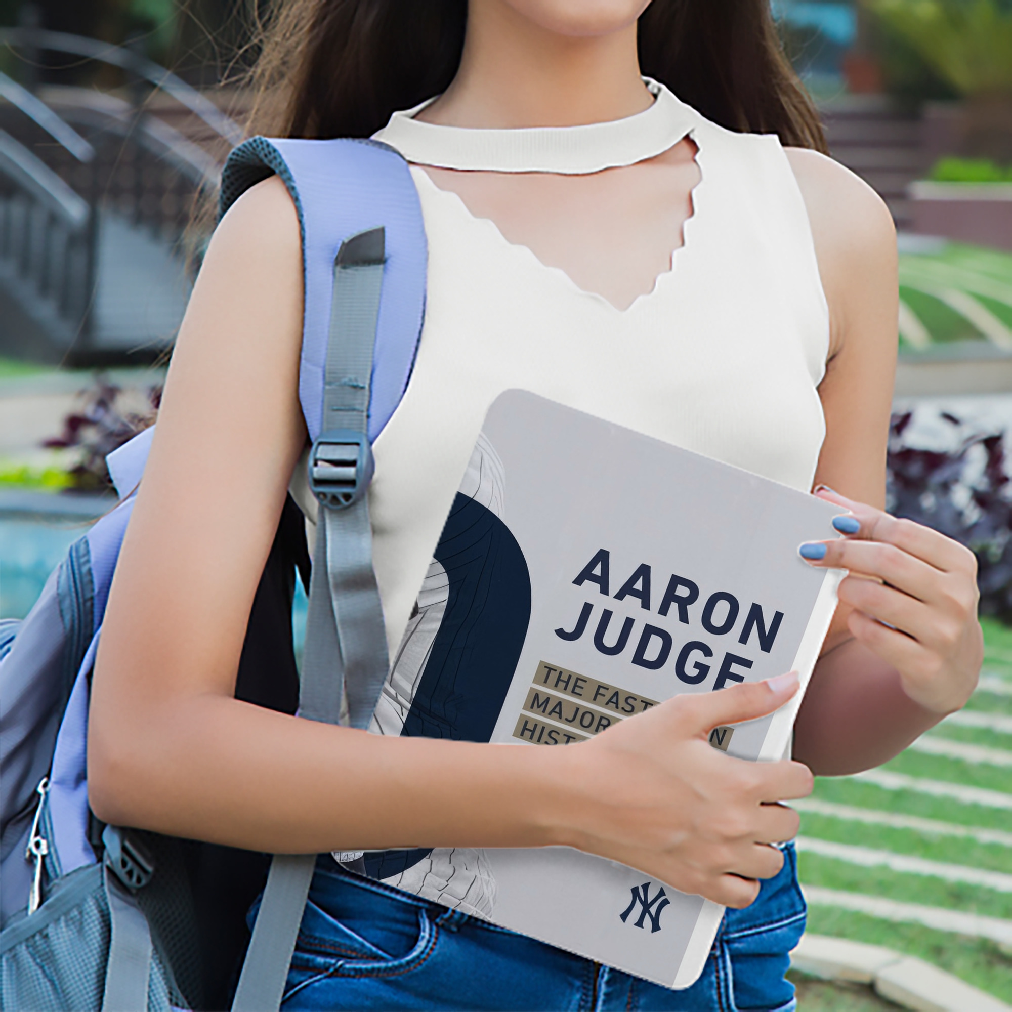 Aaron Judge 70 Home Runs IPad Book-Style Case With Pencil Slot – Slim PU & TPU Cover – Full Protection, Precise Fit, Water & Scratch Resistant