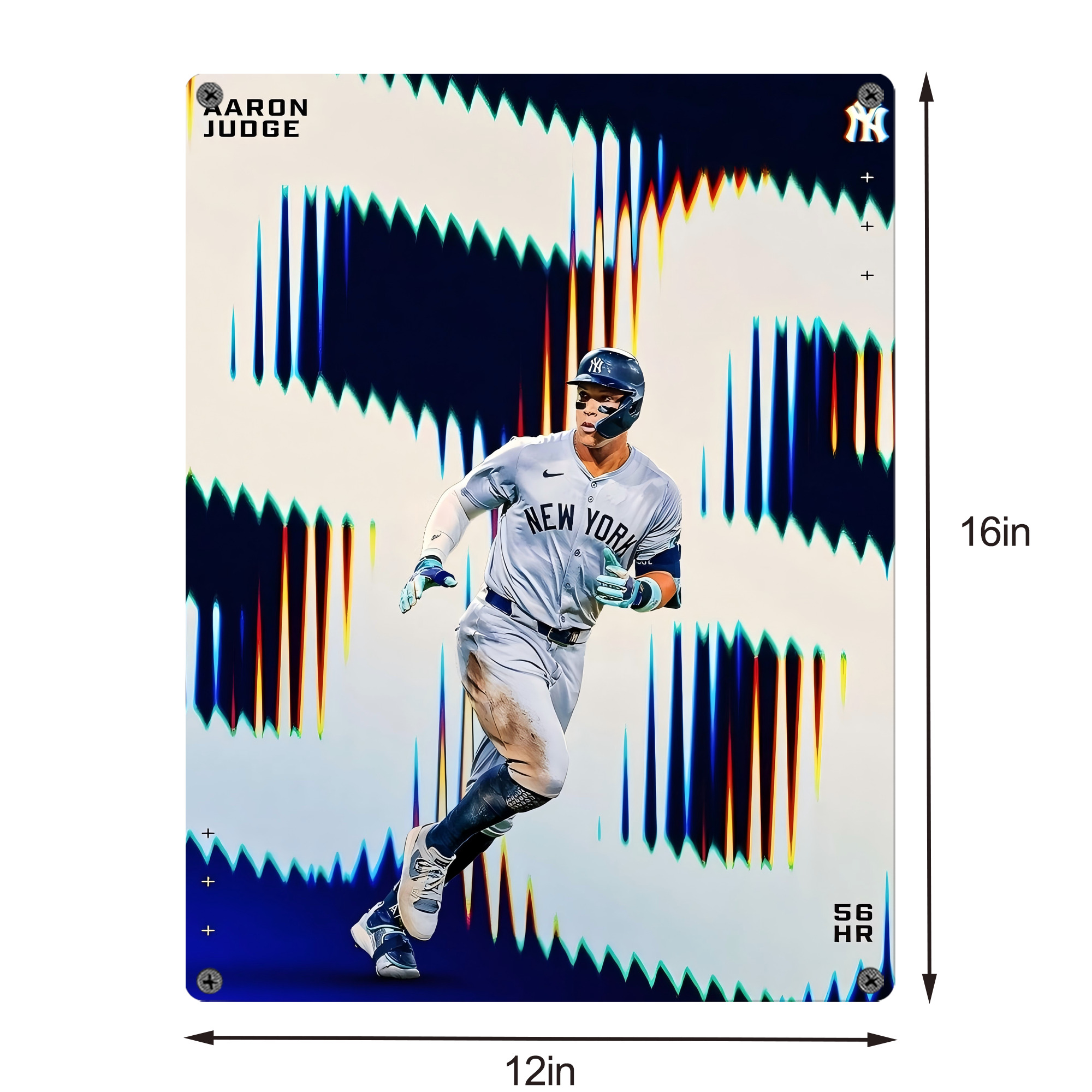 Aaron Judge 56 Home Runs Vintage Metal Tin Sign 12x16inch – Retro Wall Art Decor For Home, Bar, Kitchen, Bedroom, Office – Durable Iron Sheet Poster, Easy To Hang, Full-Color Printing