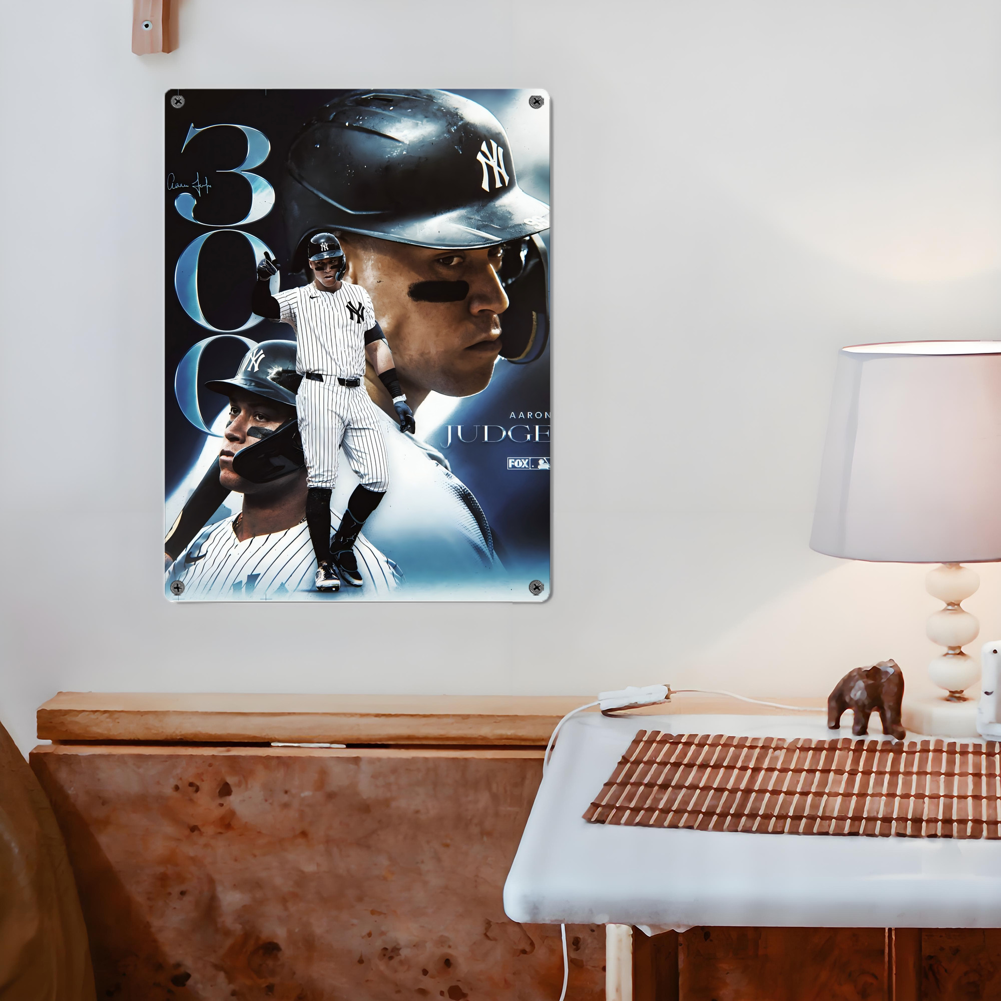 Aaron Judge 300 Home Runs 1 Vintage Metal Tin Sign 12x16inch – Retro Wall Art Decor For Home, Bar, Kitchen, Bedroom, Office – Durable Iron Sheet Poster, Easy To Hang, Full-Color Printing