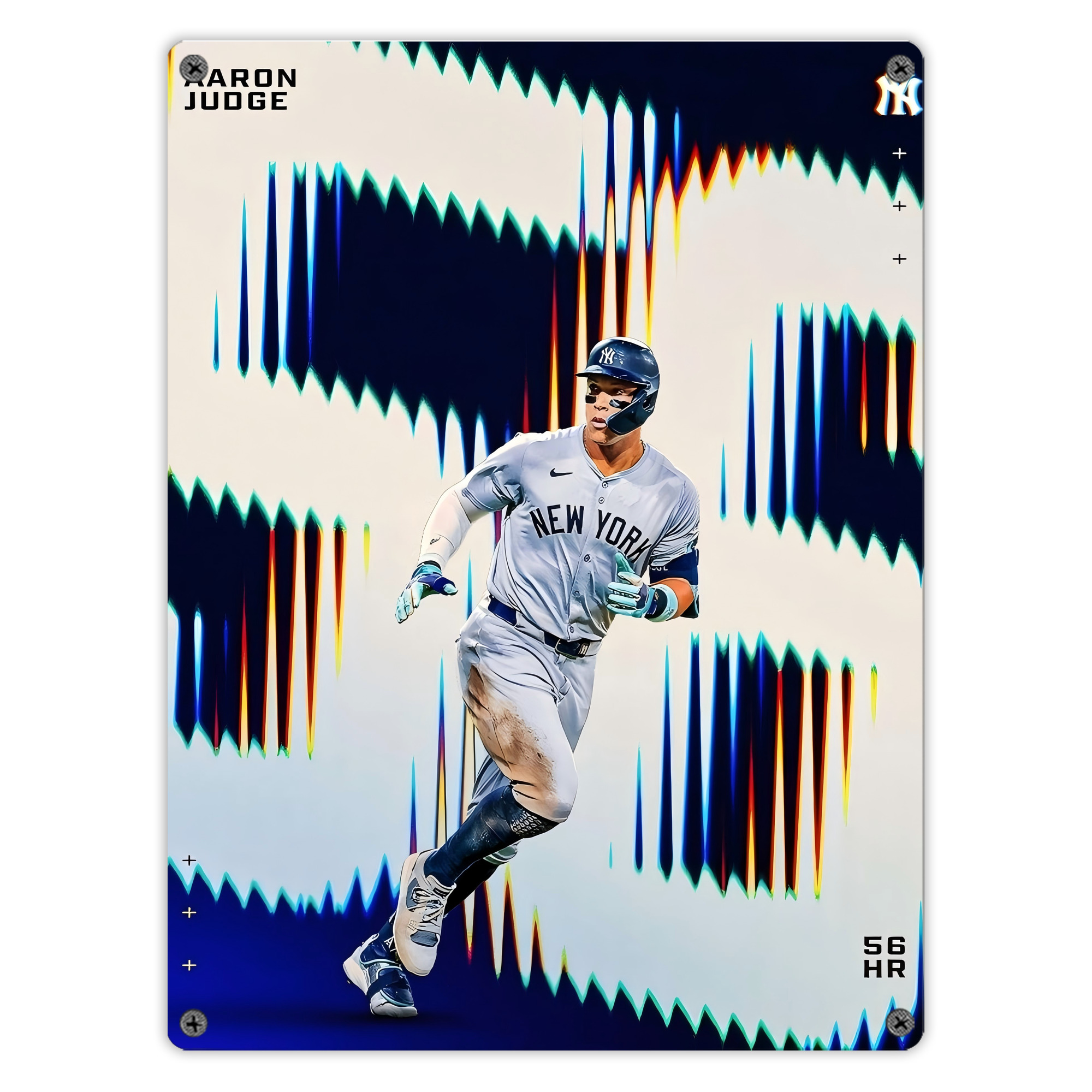 Aaron Judge 56 Home Runs Vintage Metal Tin Sign 12x16inch – Retro Wall Art Decor For Home, Bar, Kitchen, Bedroom, Office – Durable Iron Sheet Poster, Easy To Hang, Full-Color Printing