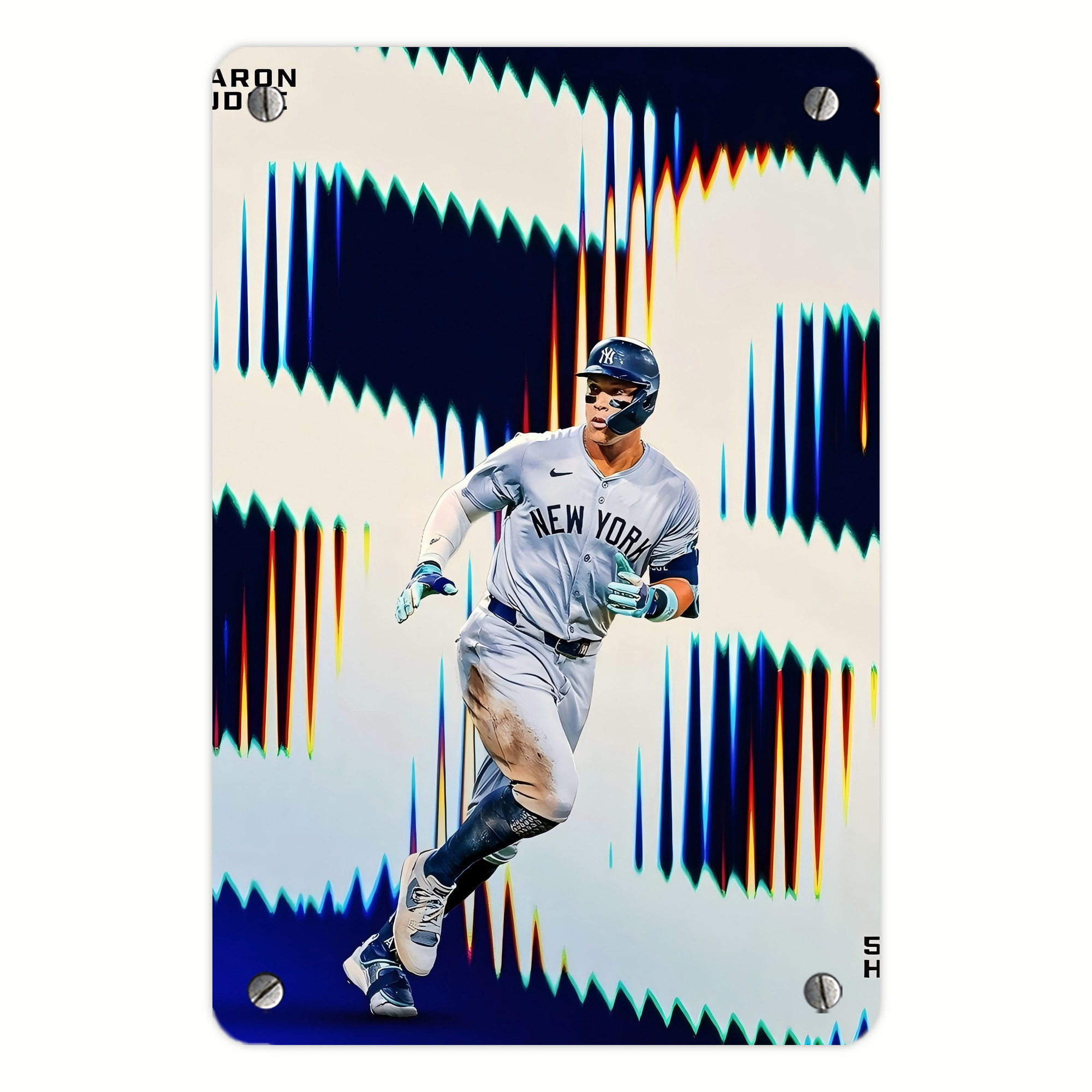 Aaron Judge 56 Home Runs Metal Tin Sign 8x12inch - High-Quality Full-Print Decorative Wall Art, Durable Rust-Resistant Metal Plaque For Living Room, Bedroom, Kitchen, Office, Bar Décor