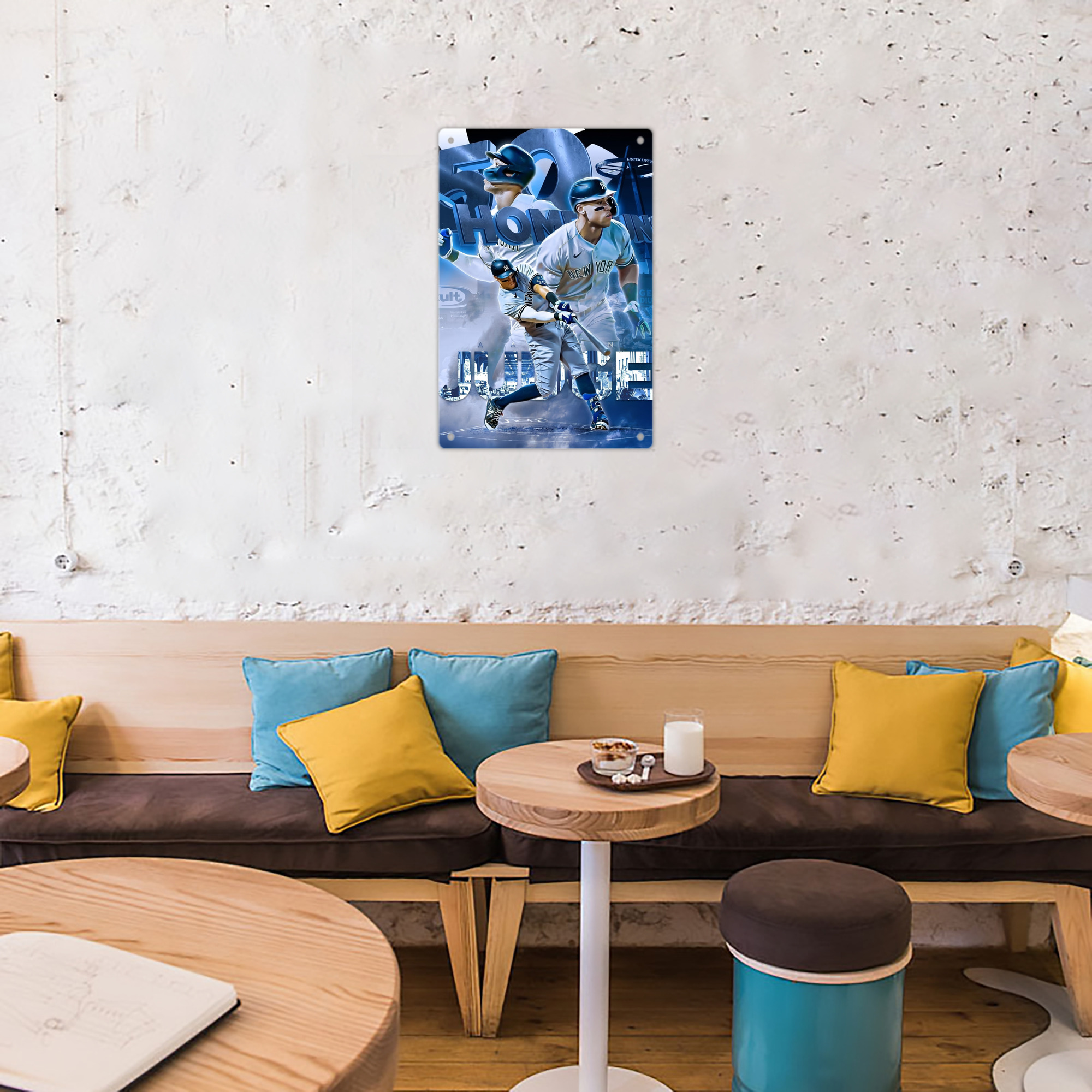 Aaron Judge 50 Home Runs 8x12inch Vertical Aluminum Sign - Durable Fade-Resistant Indoor/Outdoor Safety & Information Plaque For Office, Hotel, Restaurant, Bar, Public Spaces