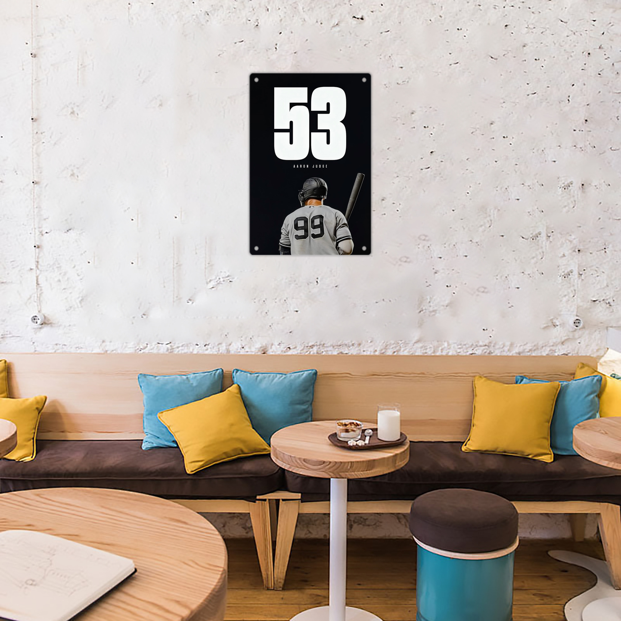 Aaron Judge 53 Home Runs 8x12inch Vertical Aluminum Sign - Durable Fade-Resistant Indoor/Outdoor Safety & Information Plaque For Office, Hotel, Restaurant, Bar, Public Spaces