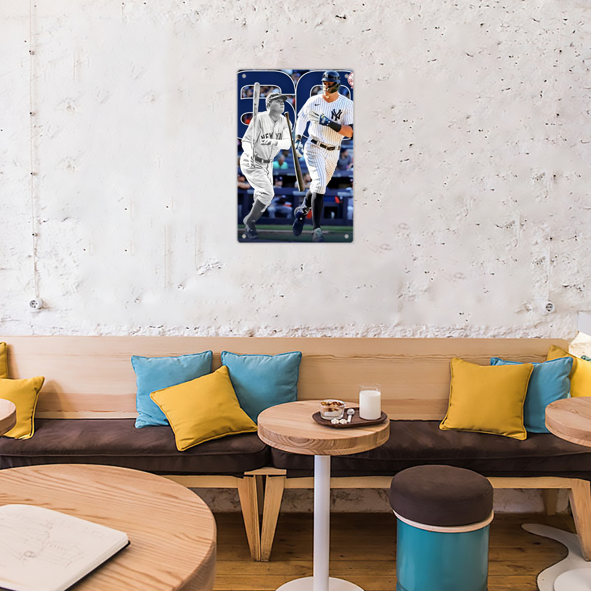 Aaron Judge 60 Home Runs 5 8x12inch Vertical Aluminum Sign - Durable Fade-Resistant Indoor/Outdoor Safety & Information Plaque For Office, Hotel, Restaurant, Bar, Public Spaces