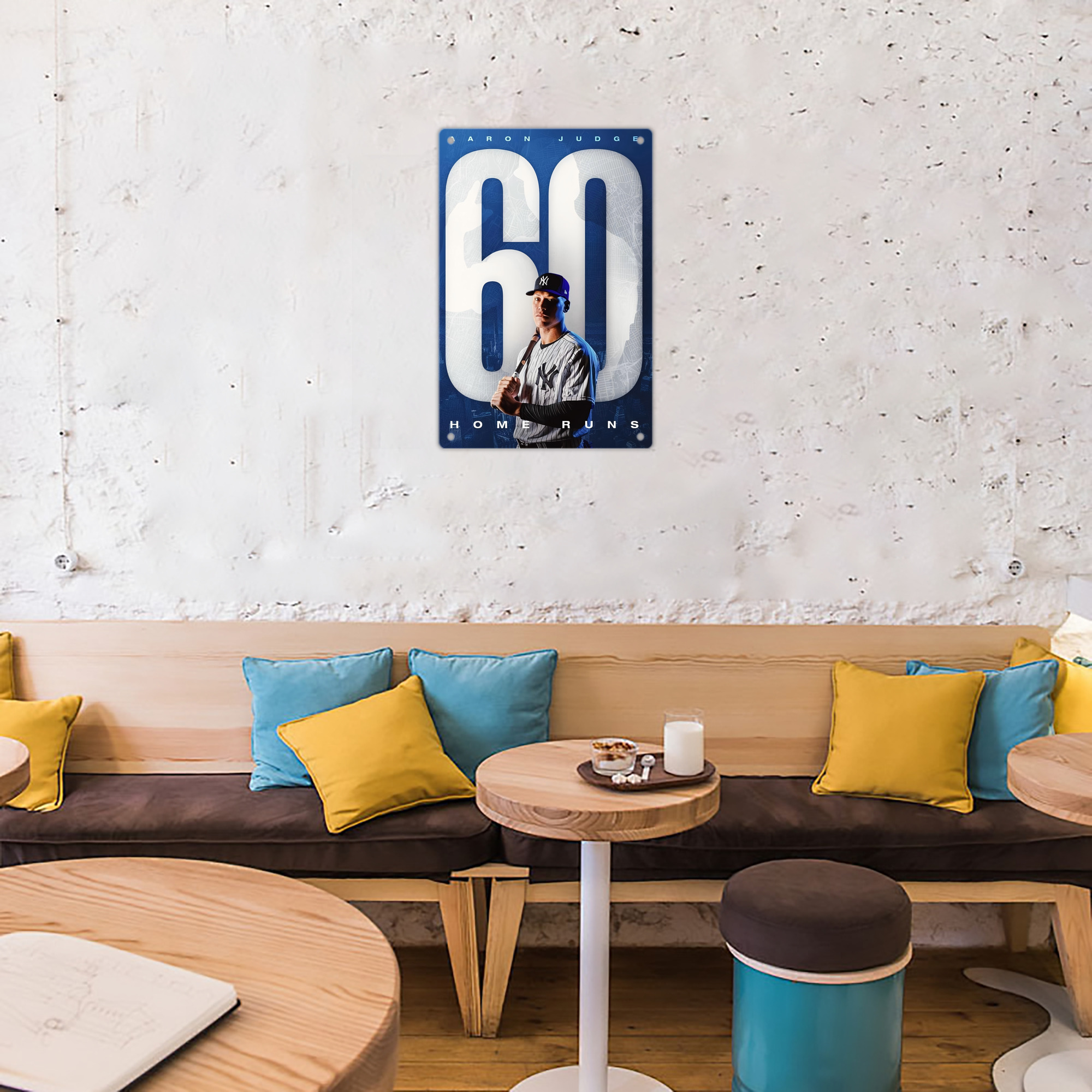 Aaron Judge 60 Home Runs 8x12inch Vertical Aluminum Sign - Durable Fade-Resistant Indoor/Outdoor Safety & Information Plaque For Office, Hotel, Restaurant, Bar, Public Spaces