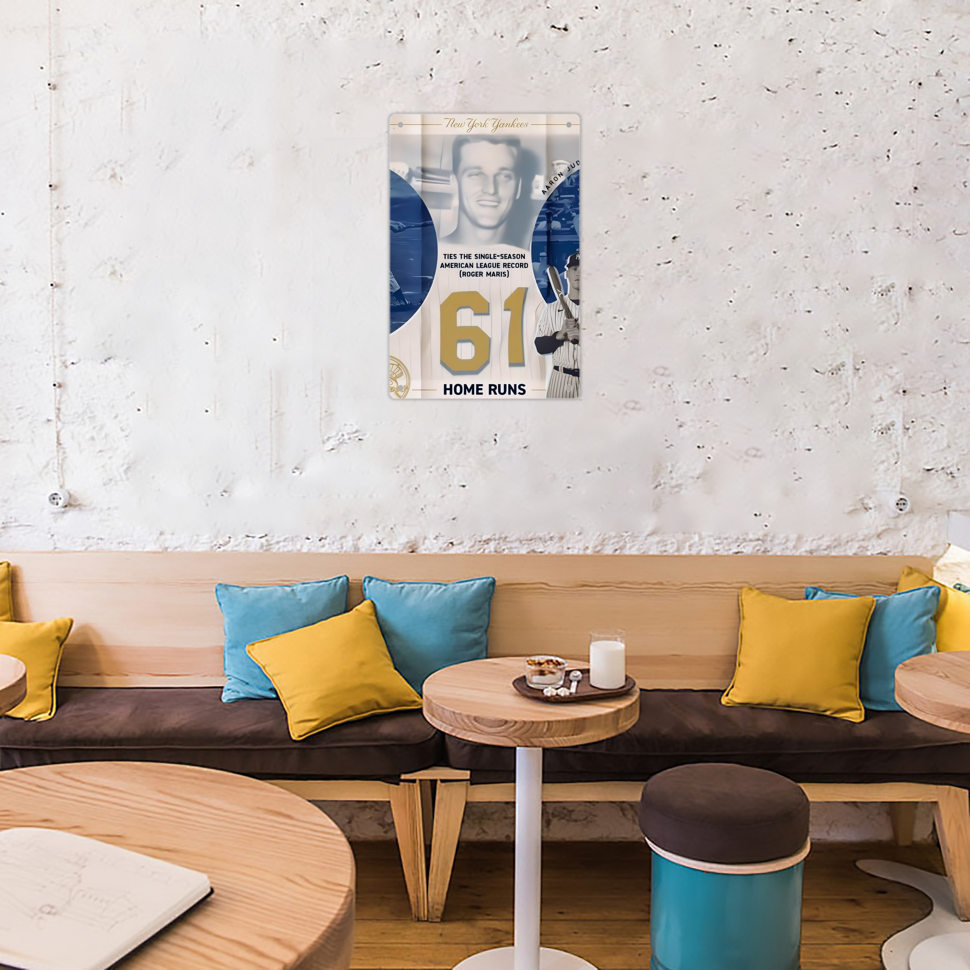 Aaron Judge 61 Home Runs 2 8x12inch Vertical Aluminum Sign - Durable Fade-Resistant Indoor/Outdoor Safety & Information Plaque For Office, Hotel, Restaurant, Bar, Public Spaces