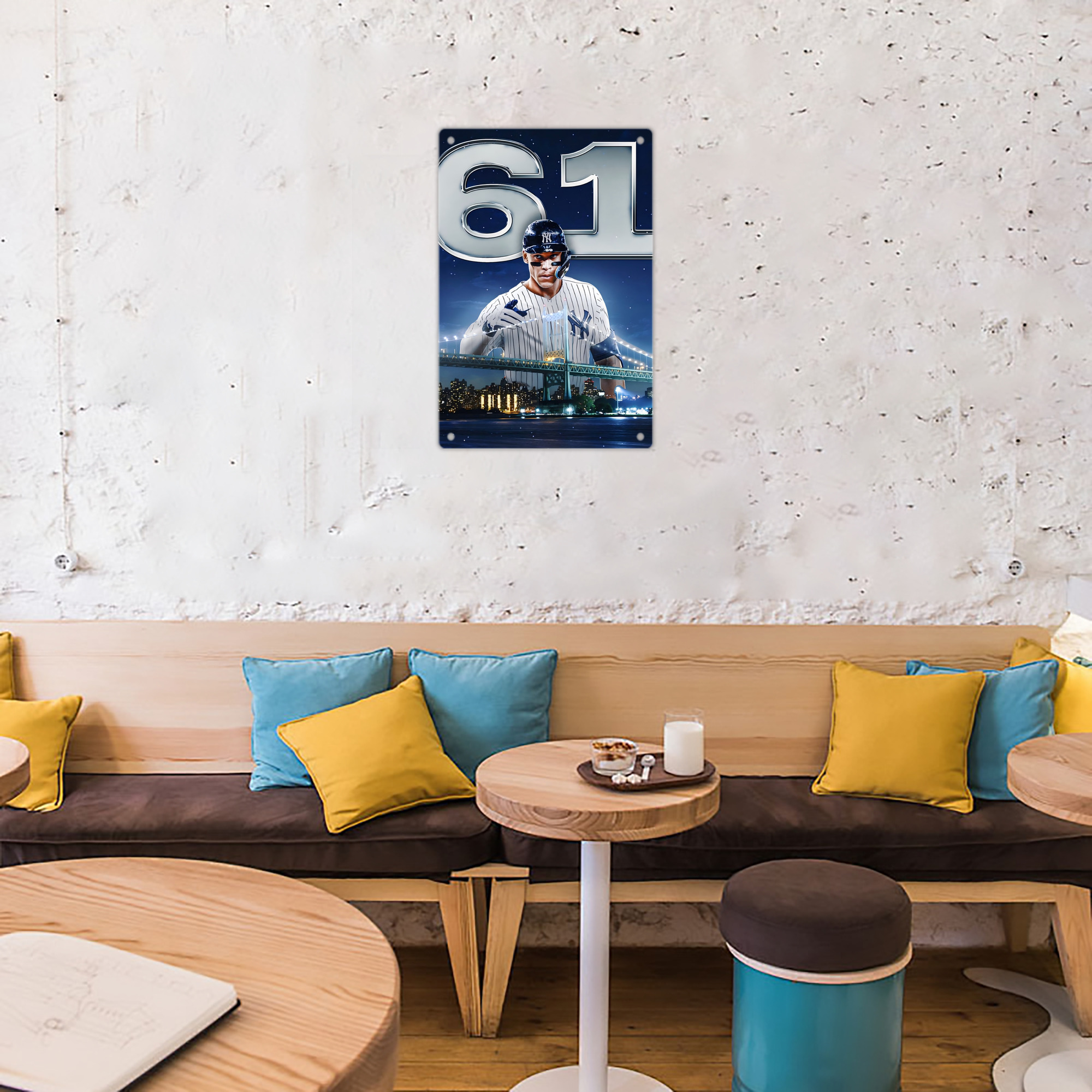 Aaron Judge 61 Home Runs 8x12inch Vertical Aluminum Sign - Durable Fade-Resistant Indoor/Outdoor Safety & Information Plaque For Office, Hotel, Restaurant, Bar, Public Spaces