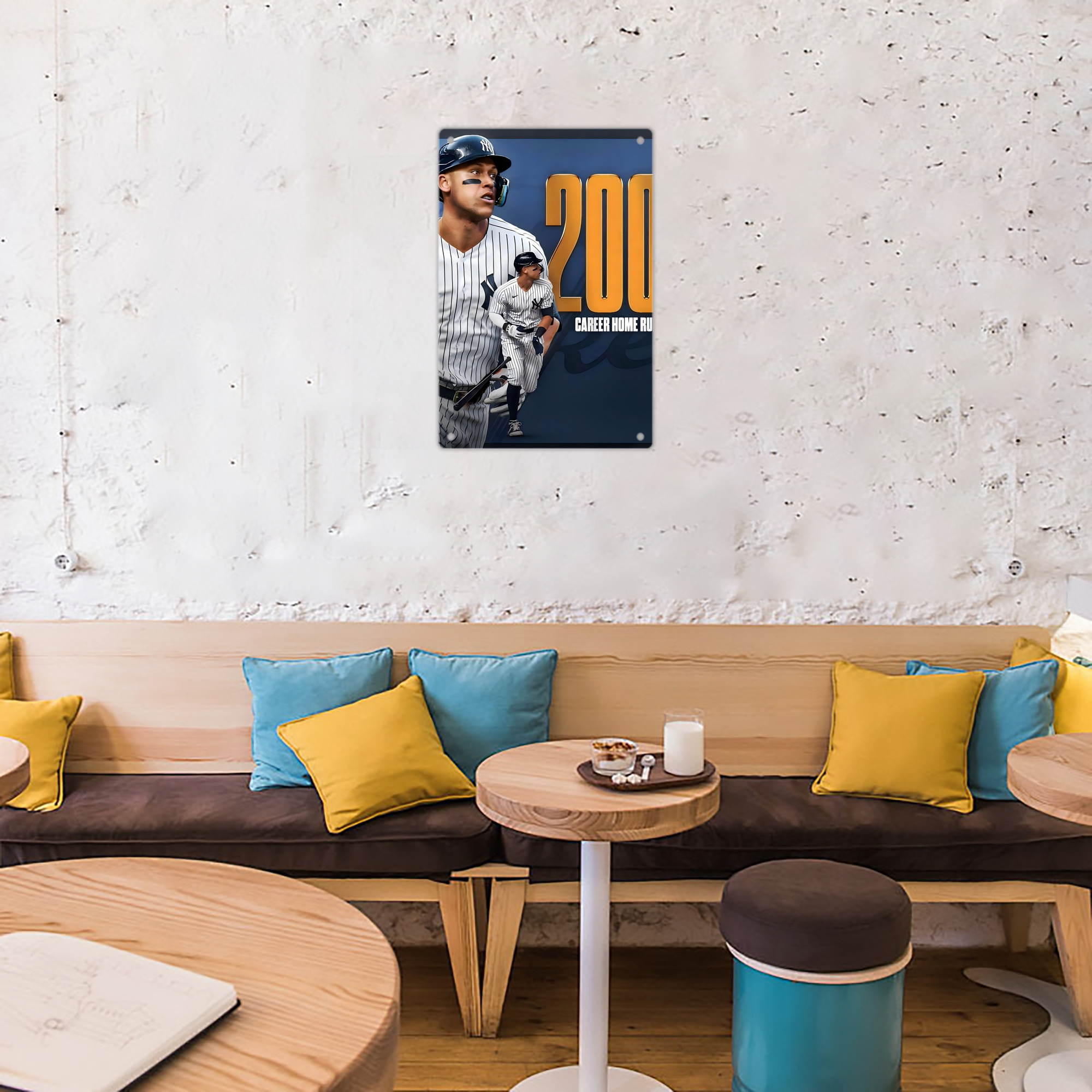 Aaron Judge 200 Home Runs 1 8x12inch Vertical Aluminum Sign - Durable Fade-Resistant Indoor/Outdoor Safety & Information Plaque For Office, Hotel, Restaurant, Bar, Public Spaces