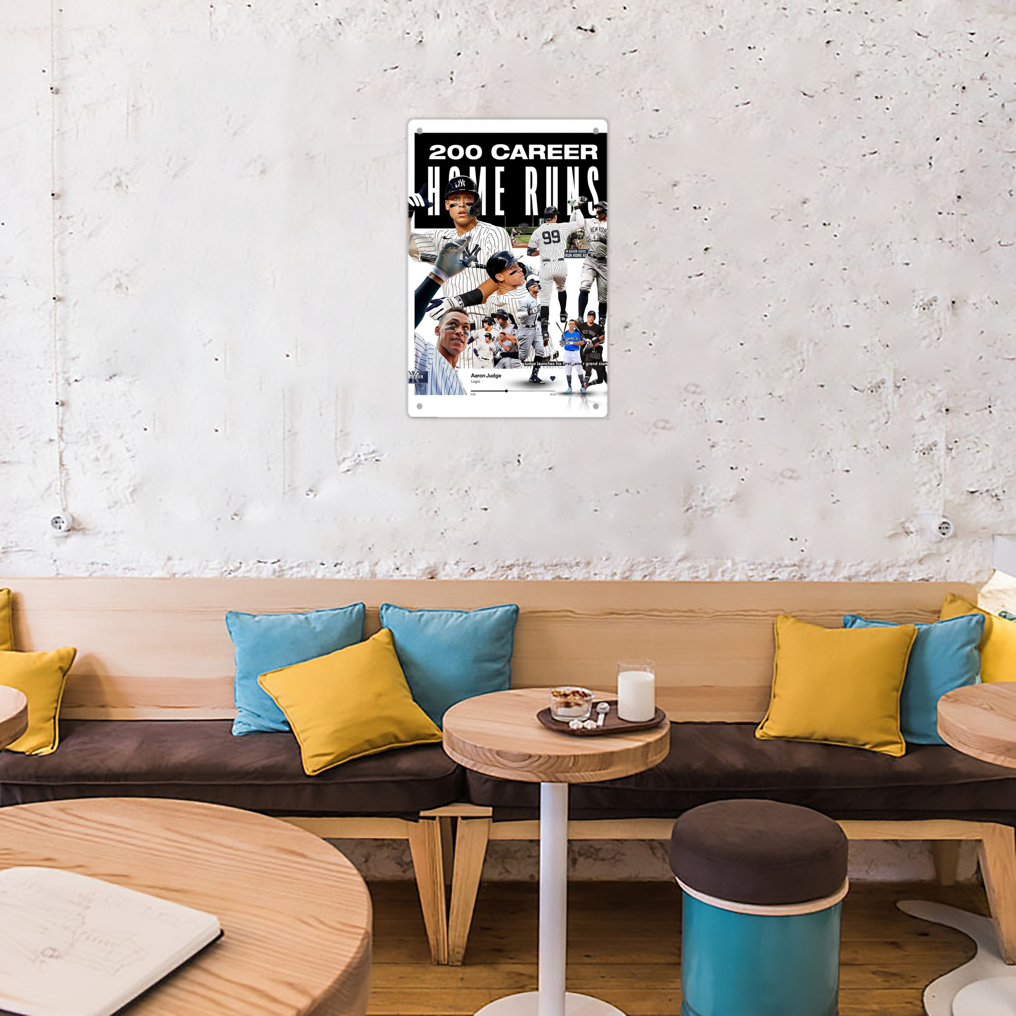 Aaron Judge 200 Home Runs 2 8x12inch Vertical Aluminum Sign - Durable Fade-Resistant Indoor/Outdoor Safety & Information Plaque For Office, Hotel, Restaurant, Bar, Public Spaces